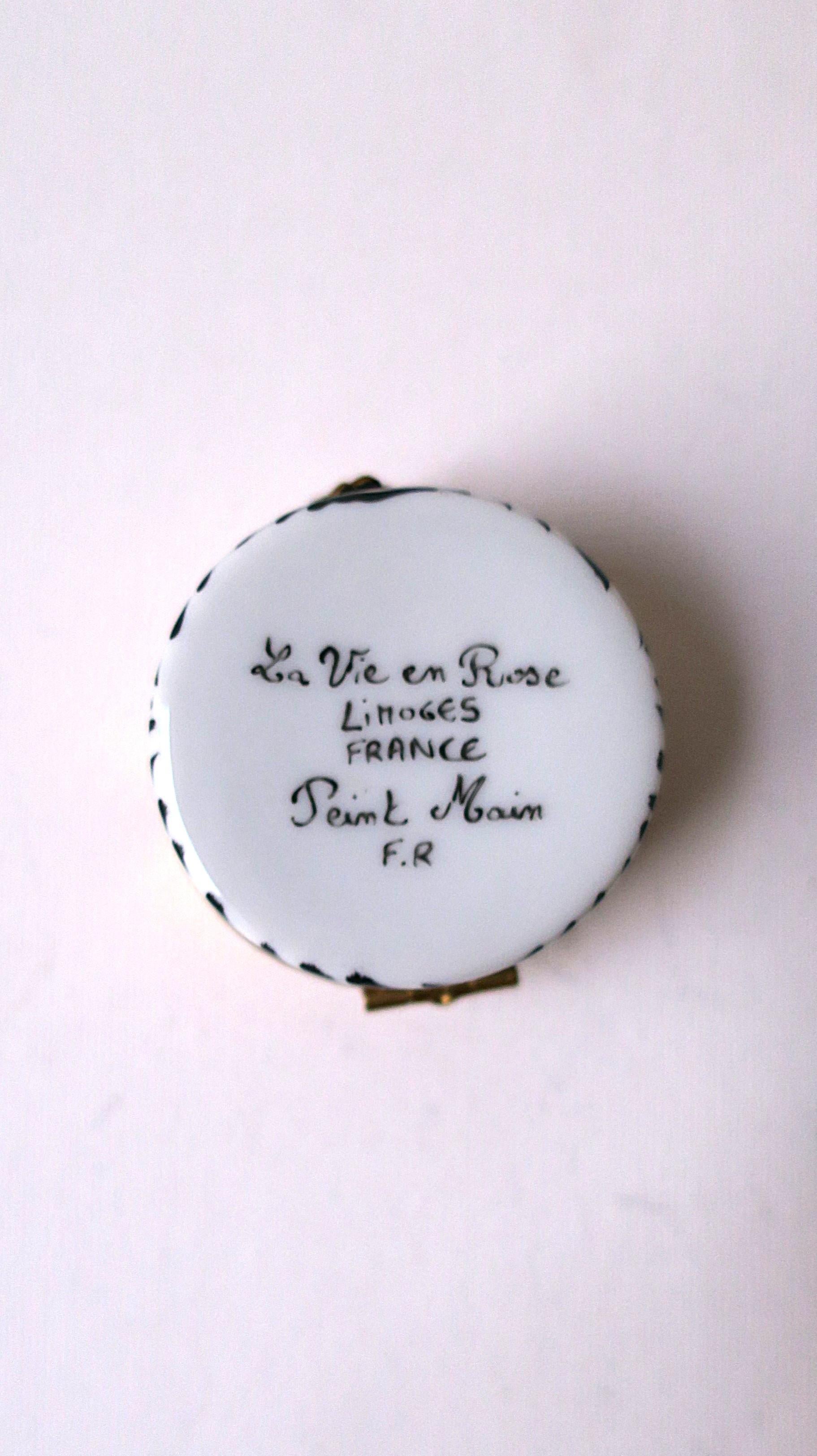 French Porcelain Box Zebra Design 13