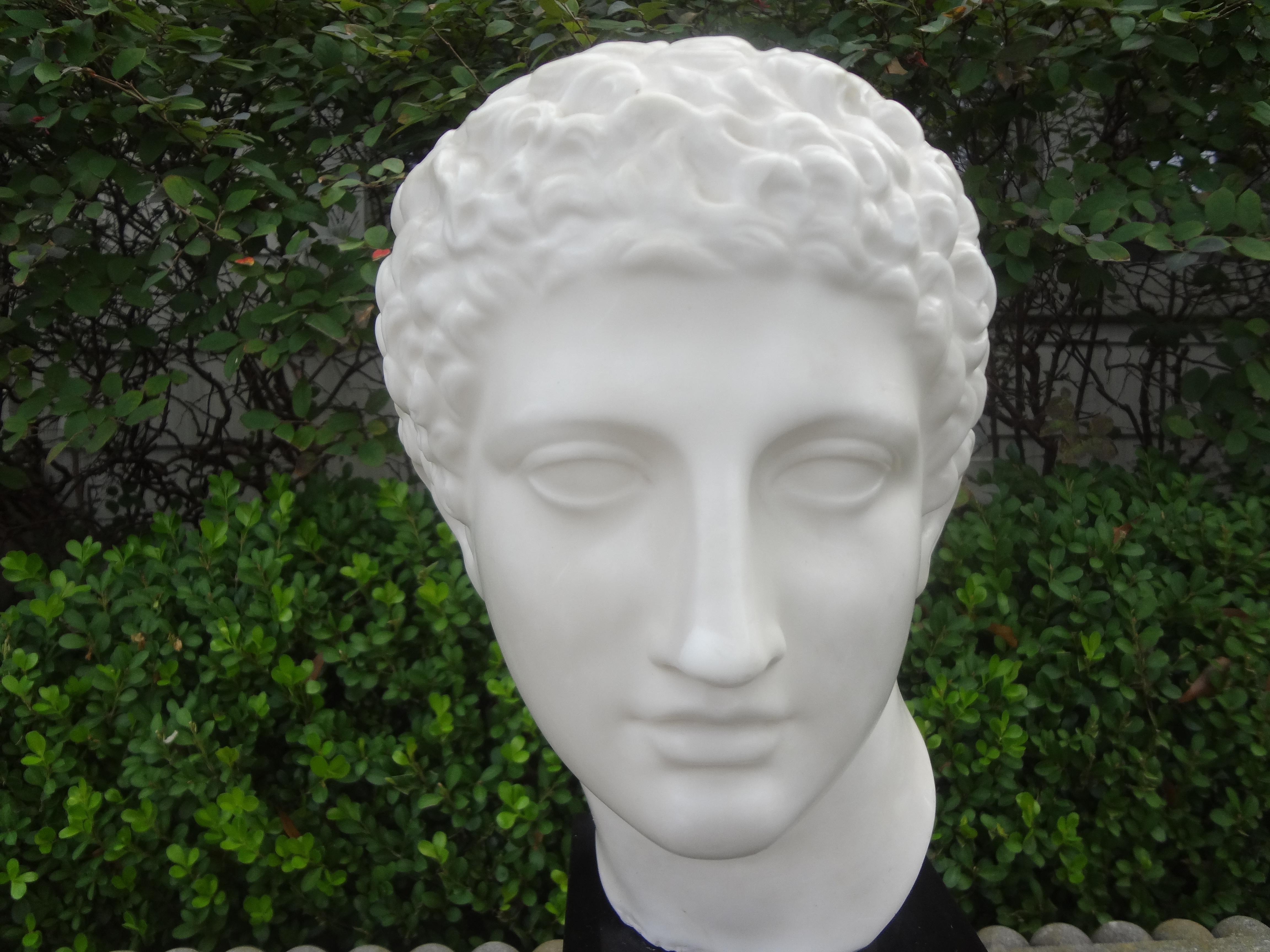 French Porcelain Bust of Classical Male In Good Condition For Sale In Houston, TX