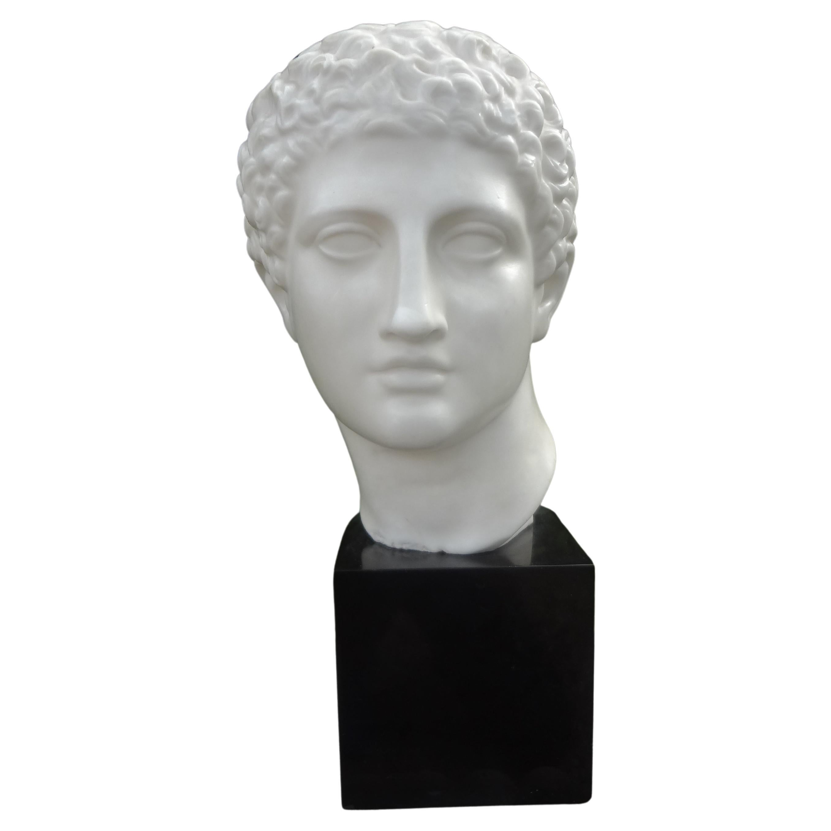 French Porcelain Bust of Classical Male For Sale