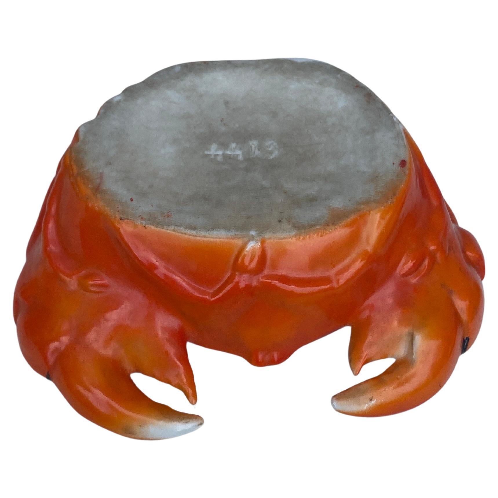 French Porcelain Crab Box Circa 1940.
