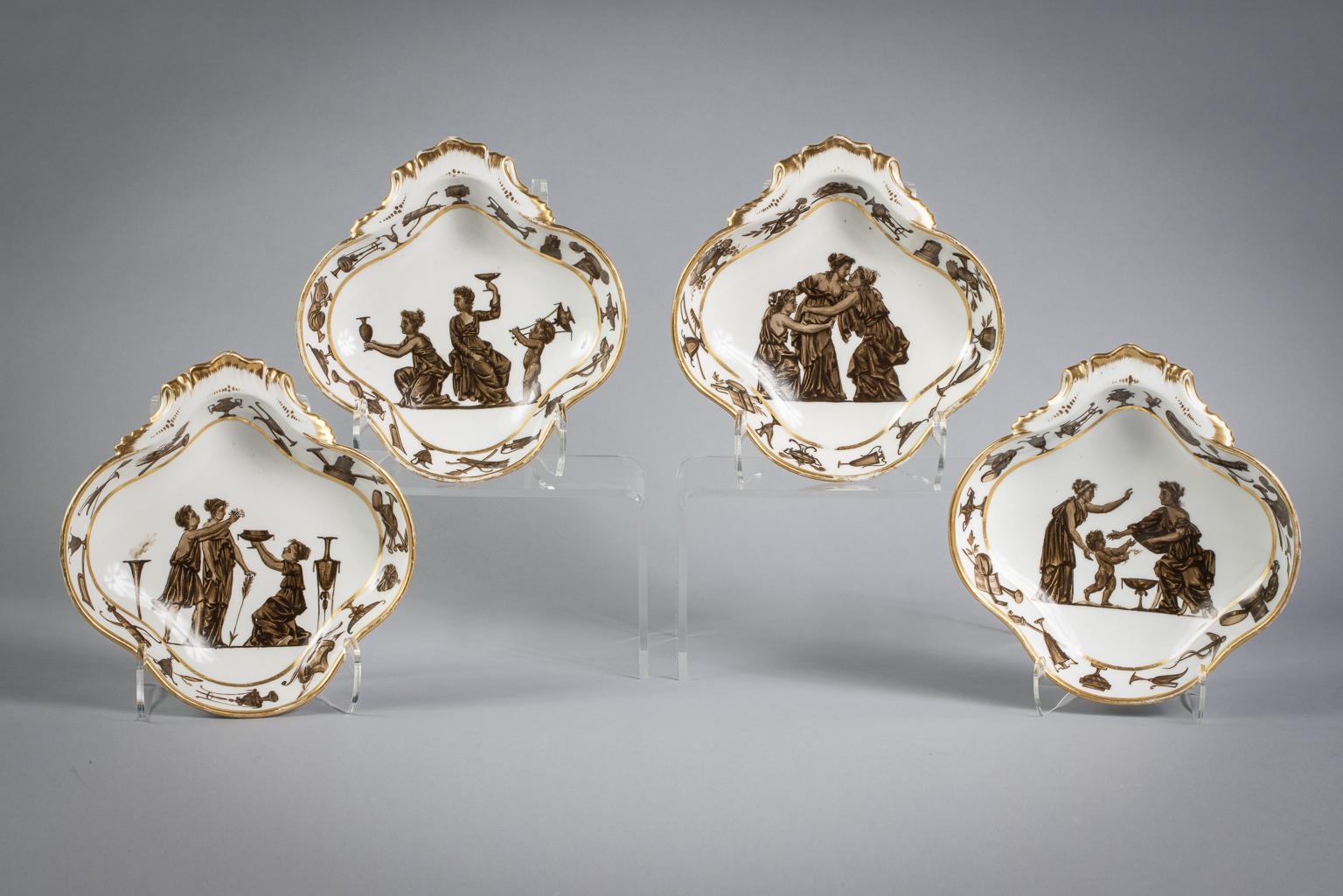 French Porcelain Dessert Service, circa 1840 For Sale 6