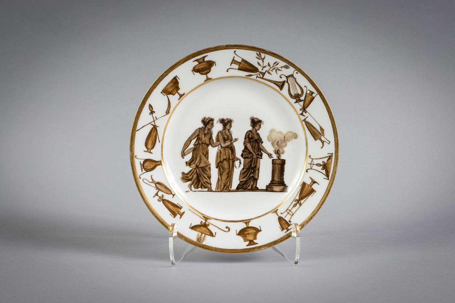 French Porcelain Dessert Service, circa 1840 For Sale 9