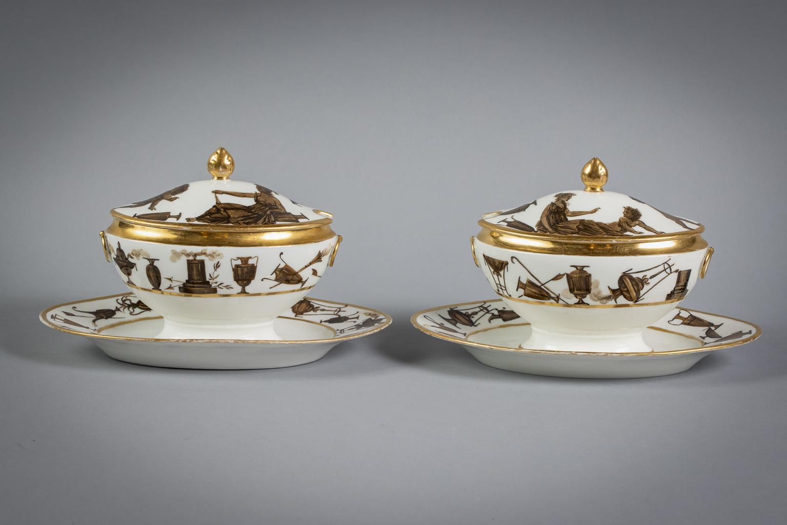 French Porcelain Dessert Service, circa 1840 For Sale 1