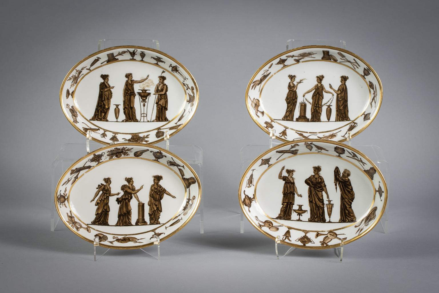 French Porcelain Dessert Service, circa 1840 For Sale 5