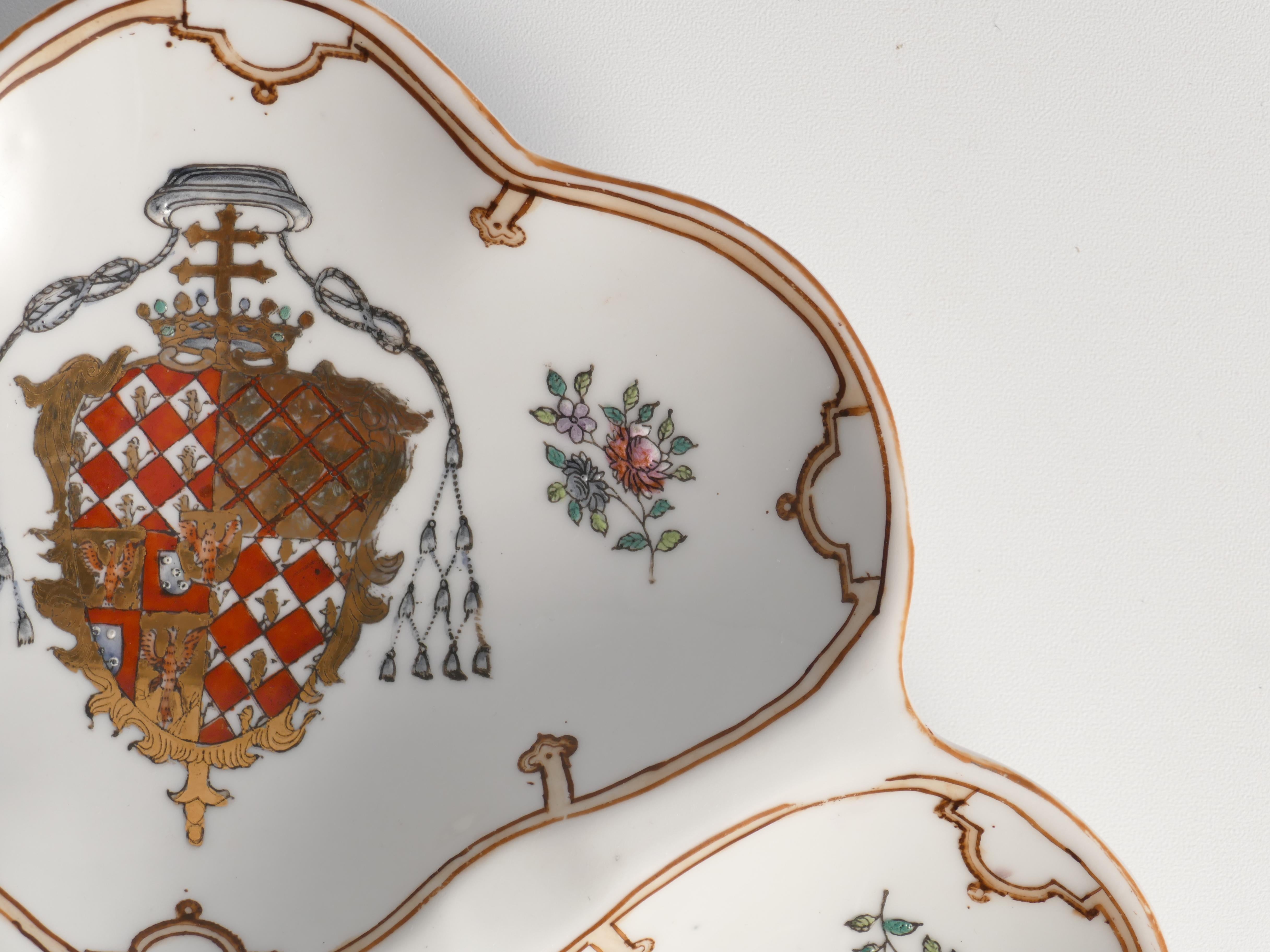 French Porcelain Divided Presentation Dish by House Of Toussi Court For Sale 5