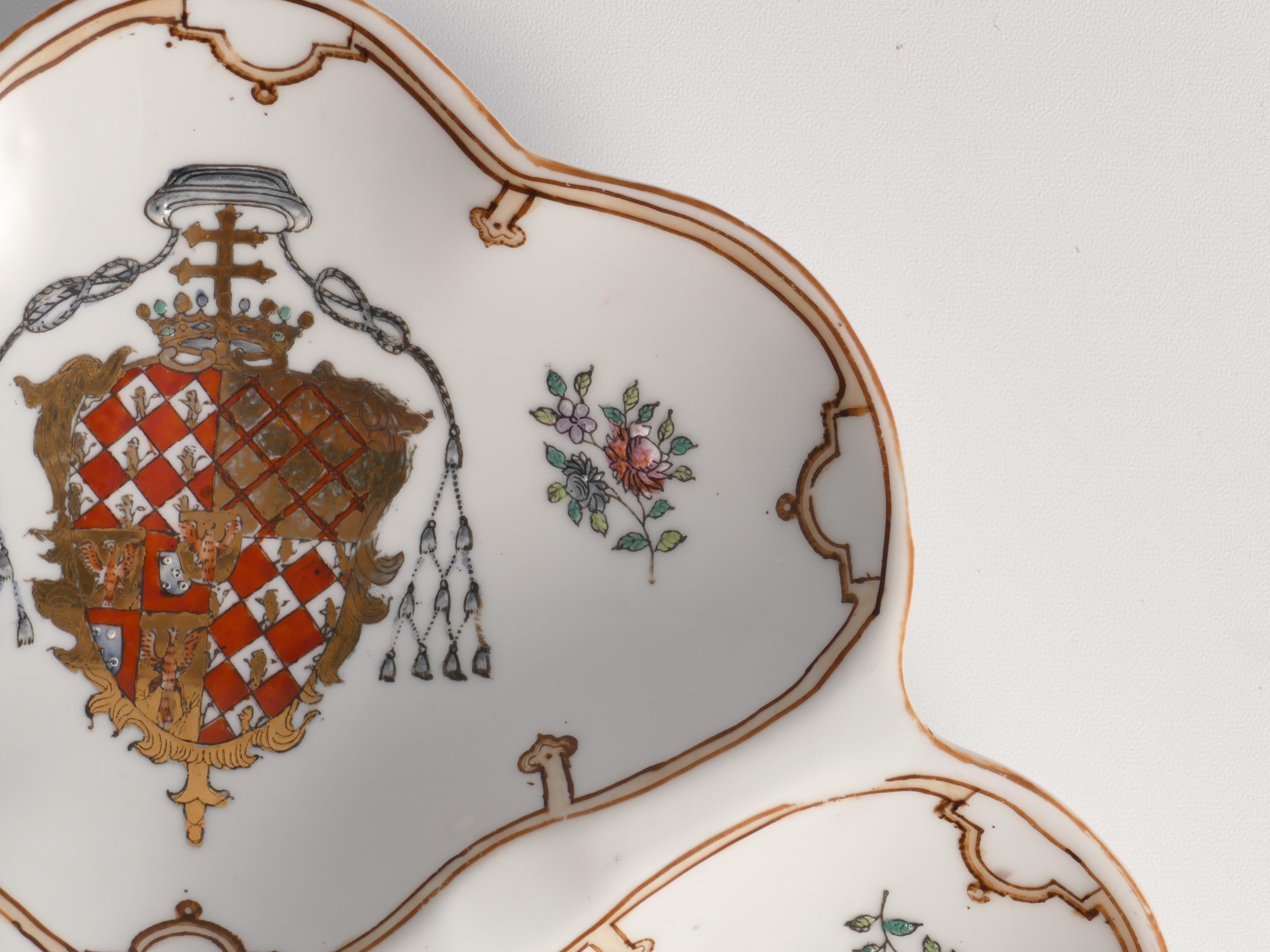 French Porcelain Divided Presentation Dish by House Of Toussi Court For Sale 6
