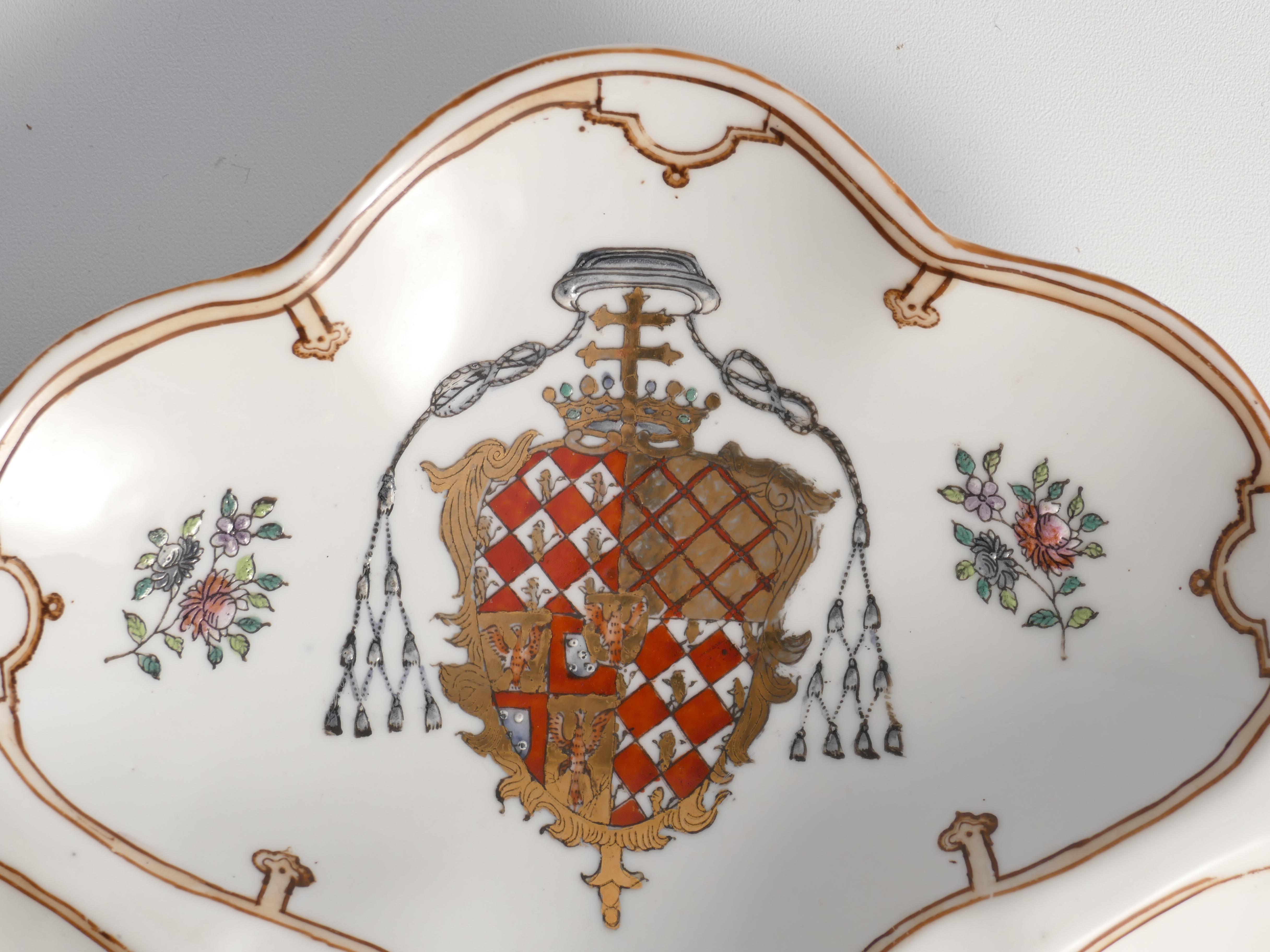 French Porcelain Divided Presentation Dish by House Of Toussi Court For Sale 7