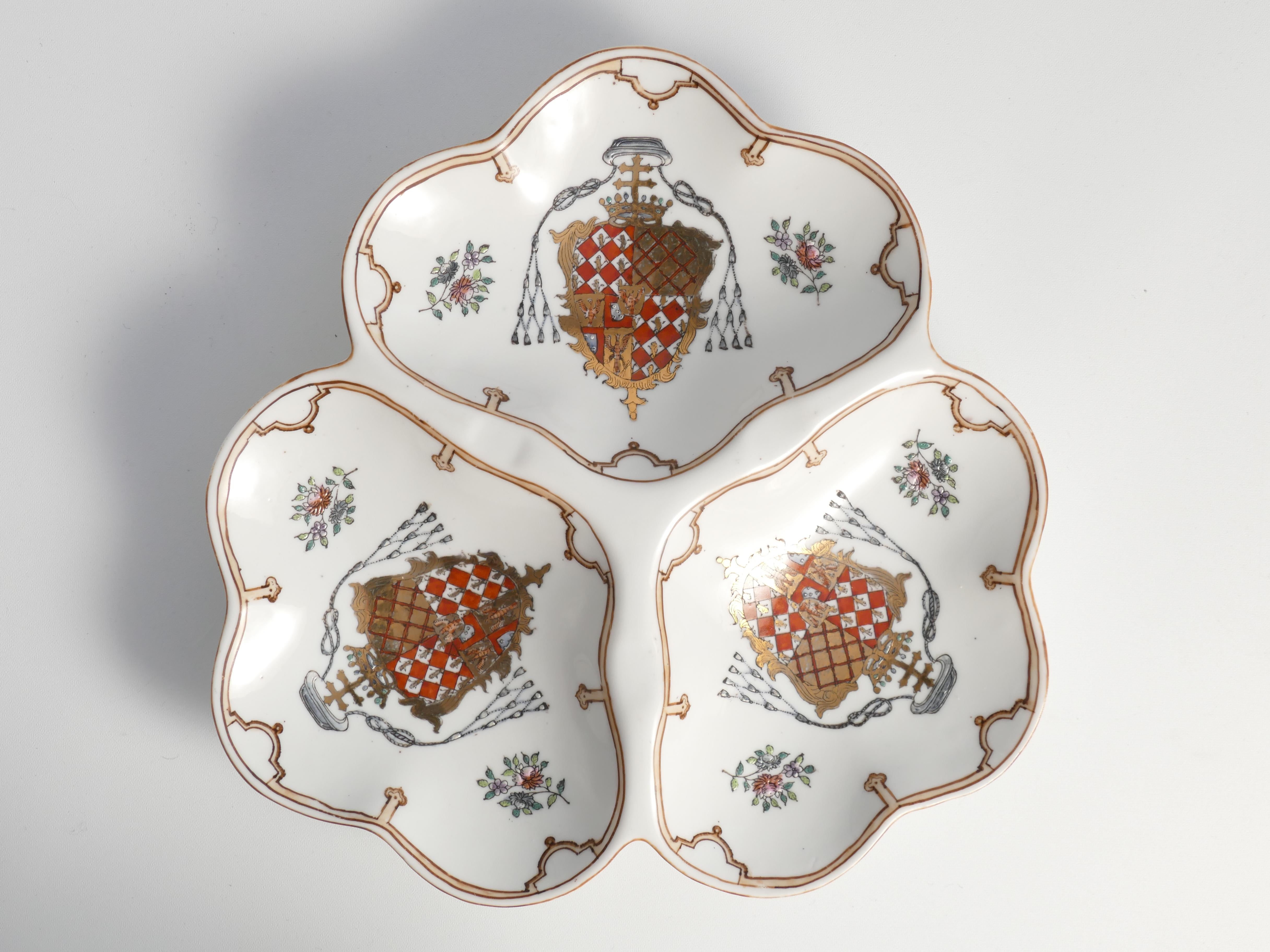 French Porcelain Divided Presentation Dish by House Of Toussi Court For Sale 1
