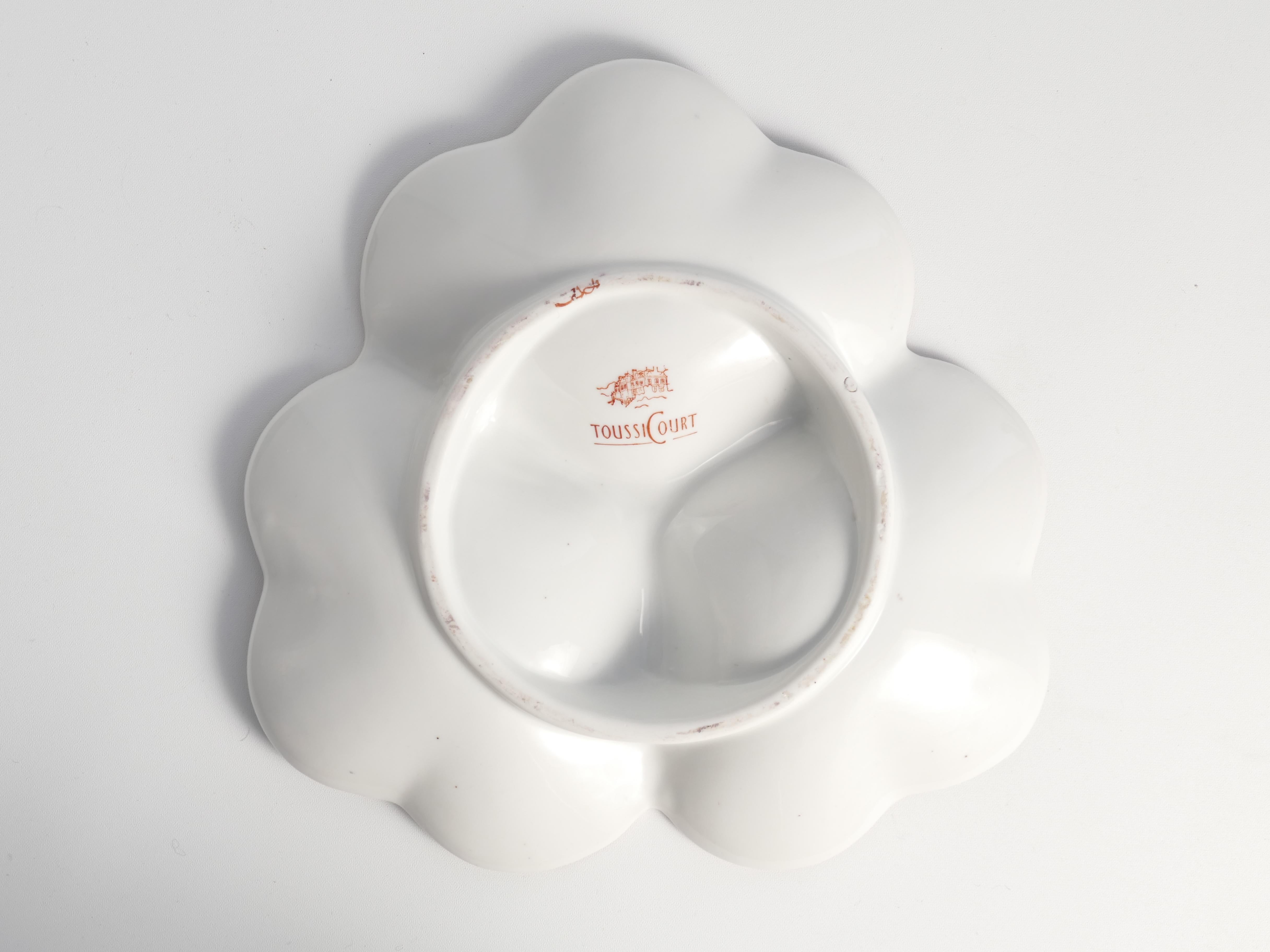 French Porcelain Divided Presentation Dish by House Of Toussi Court For Sale 3