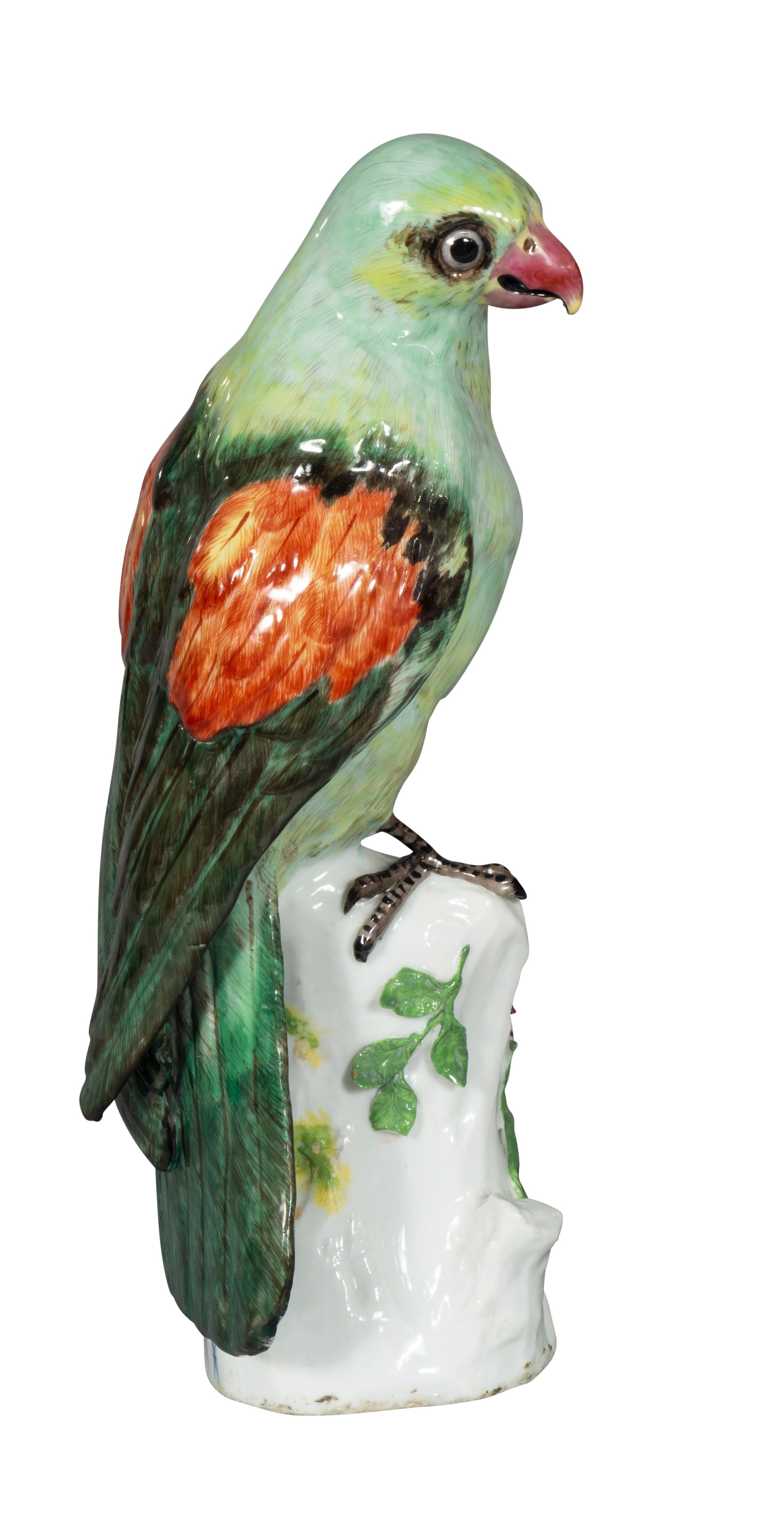 French Porcelain Figure of a Parrot For Sale 4