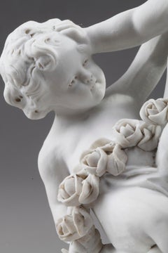 French Porcelain Figurines, Children Playing, in Sevres Style