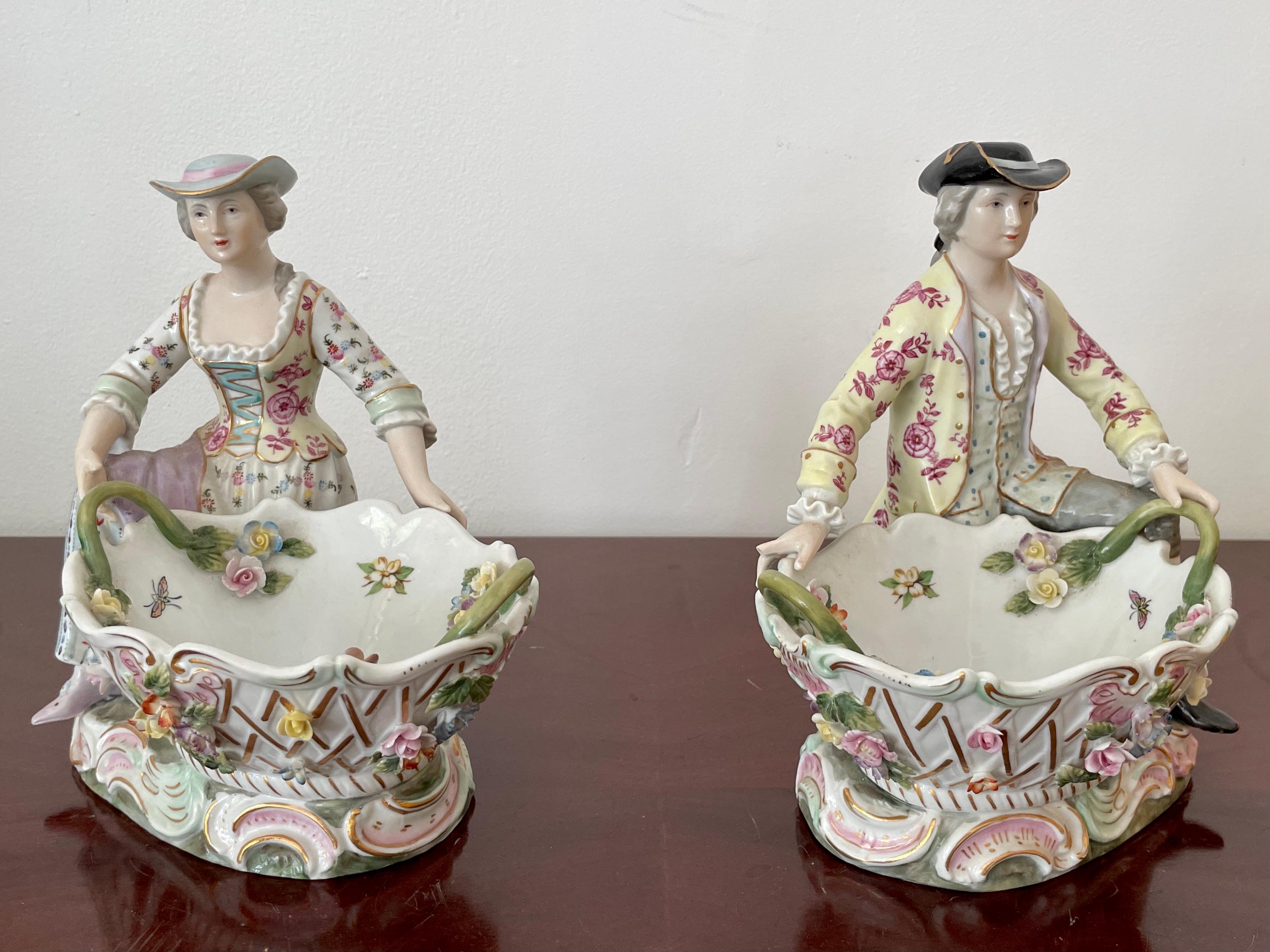 Other French Porcelain Figurines of a Couple in Spring - a Pair