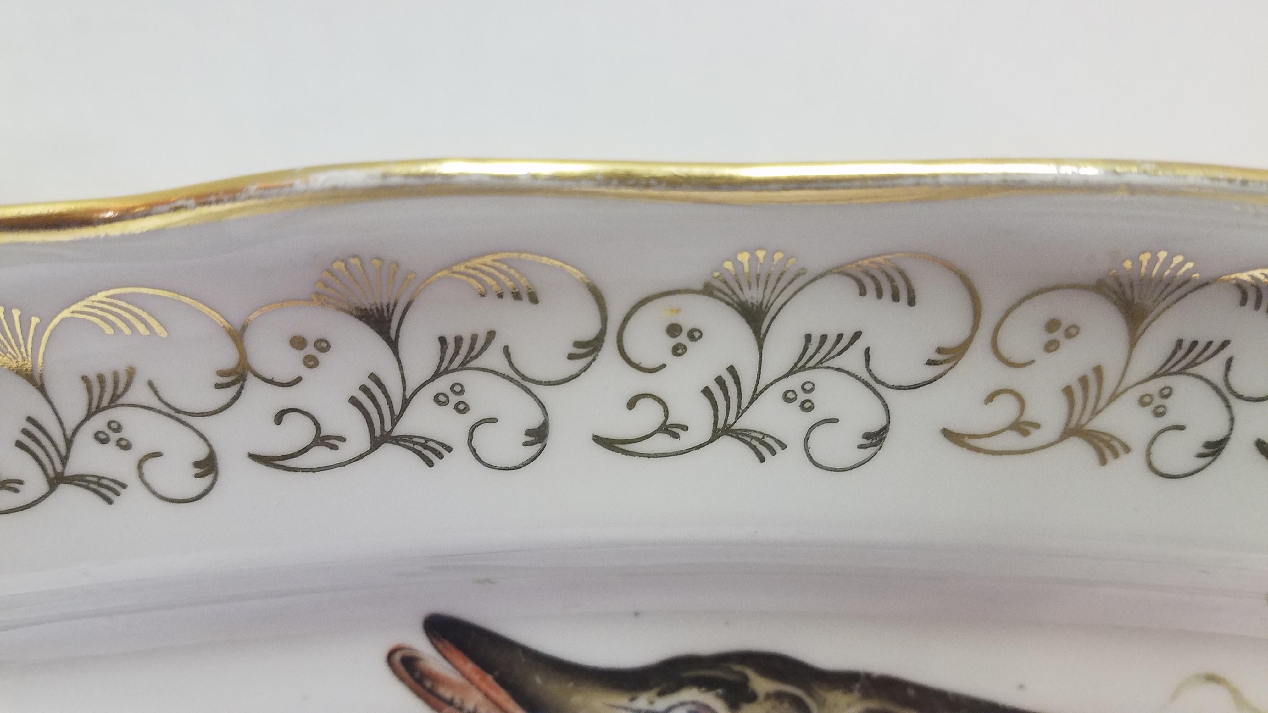 French Porcelain Fish Platter For Sale 1