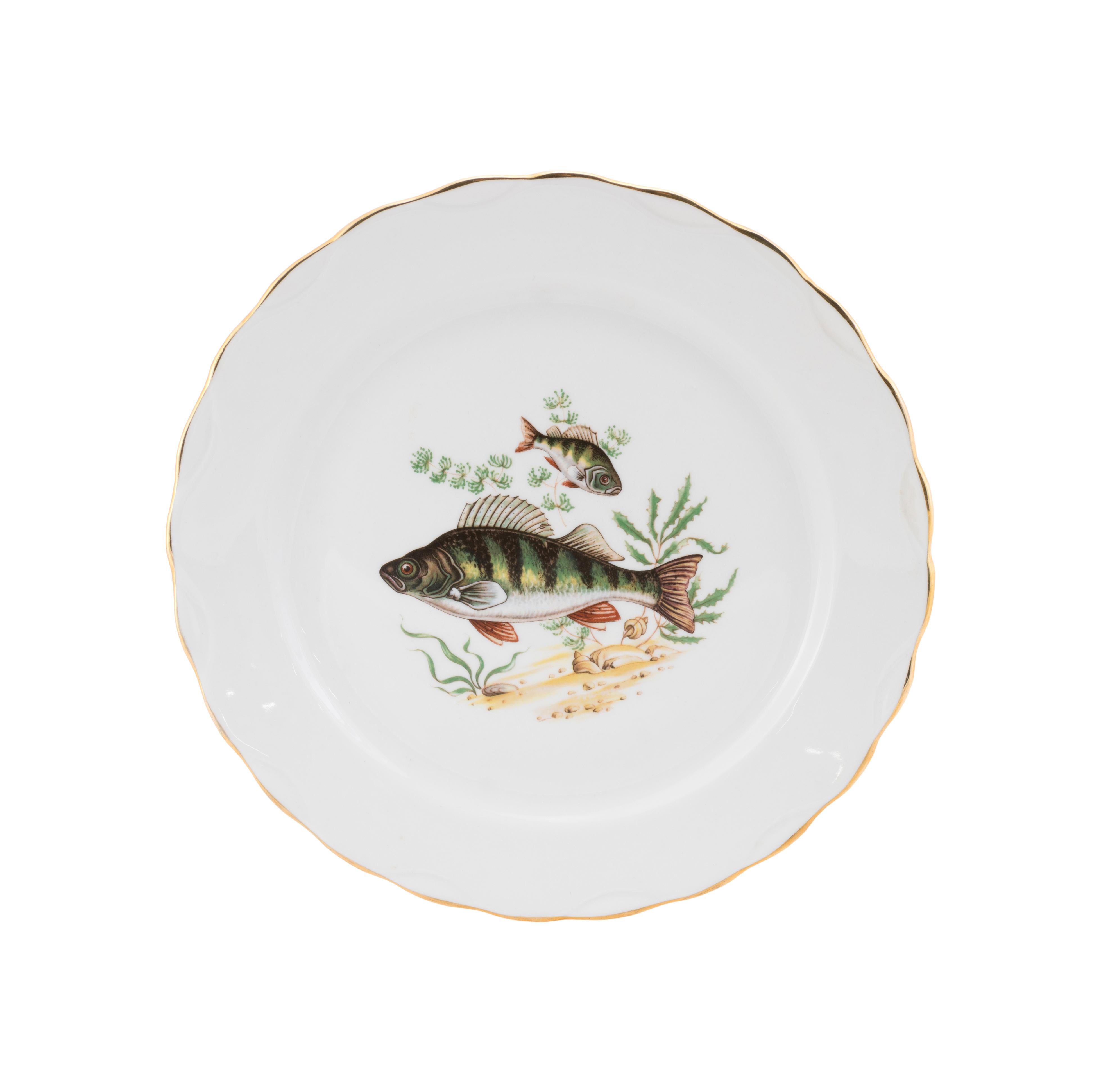 French Porcelain Fish Service For Sale 5