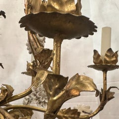 French Porcelain Flowers Chandelier