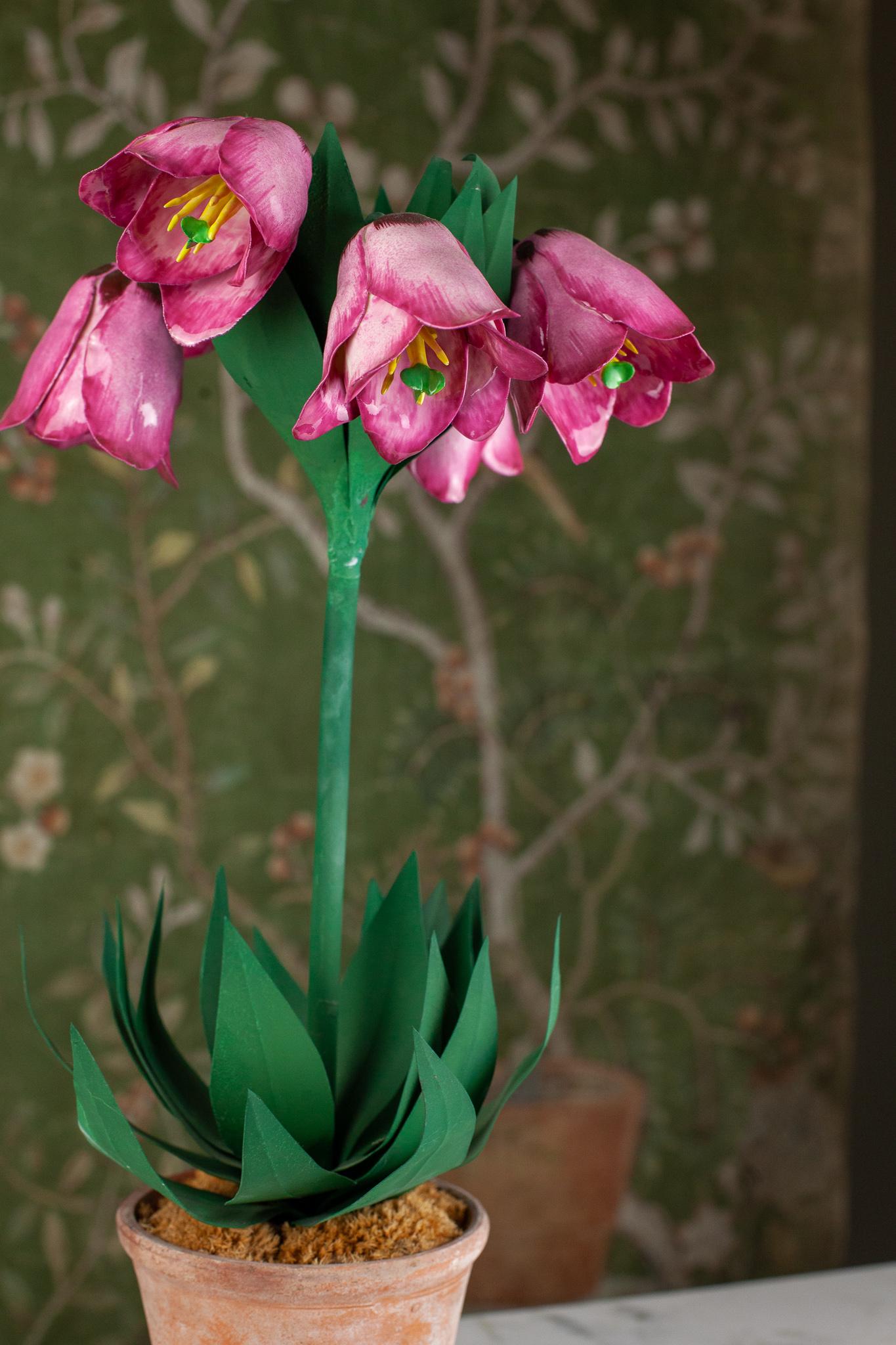 Painted French Porcelain Fritillaria