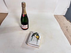 Francés  Porcelana pintada a mano  Joyero Circa 1970 Patrones de loro