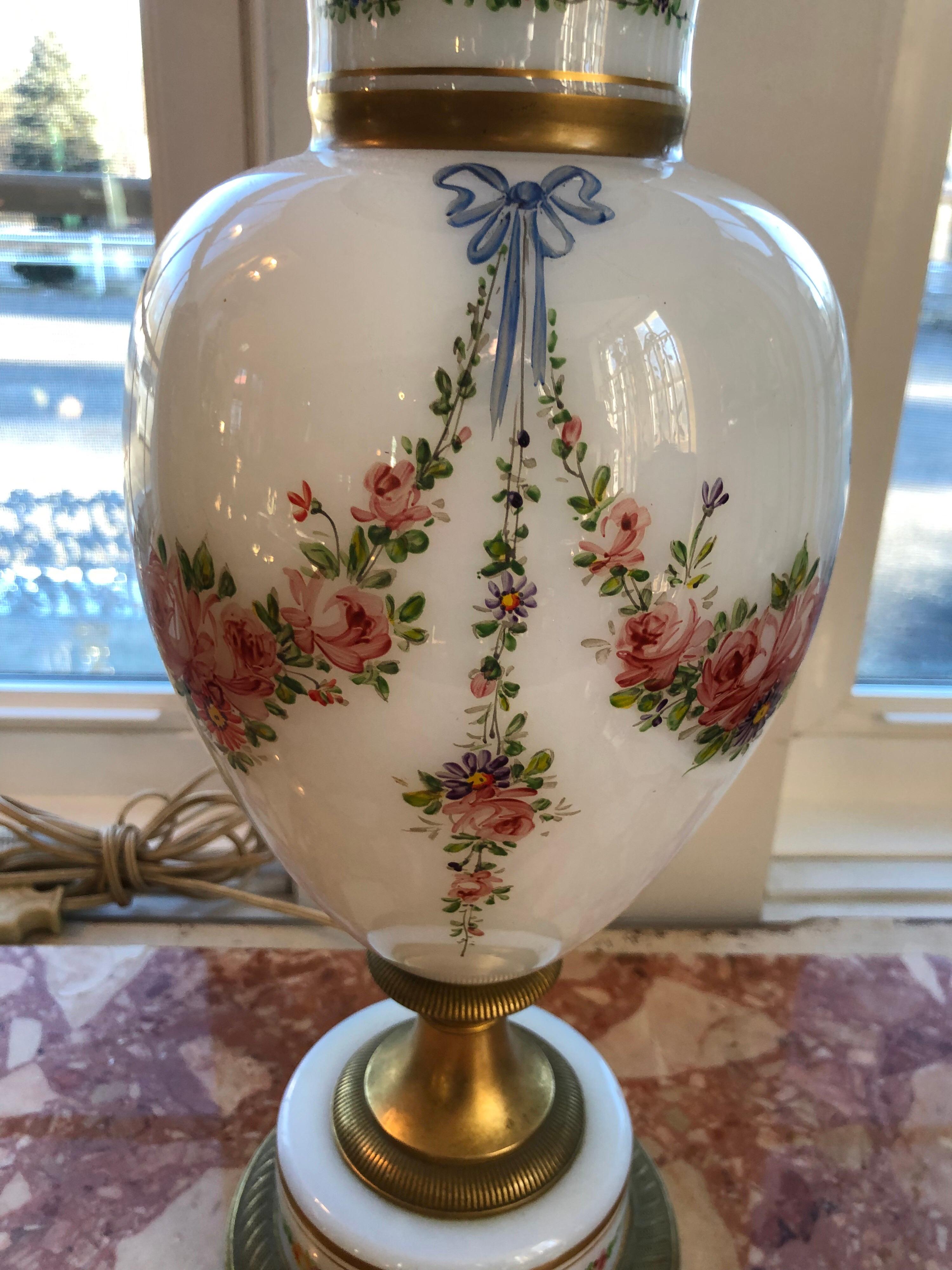 French Porcelain Hand Signed Lamp 4