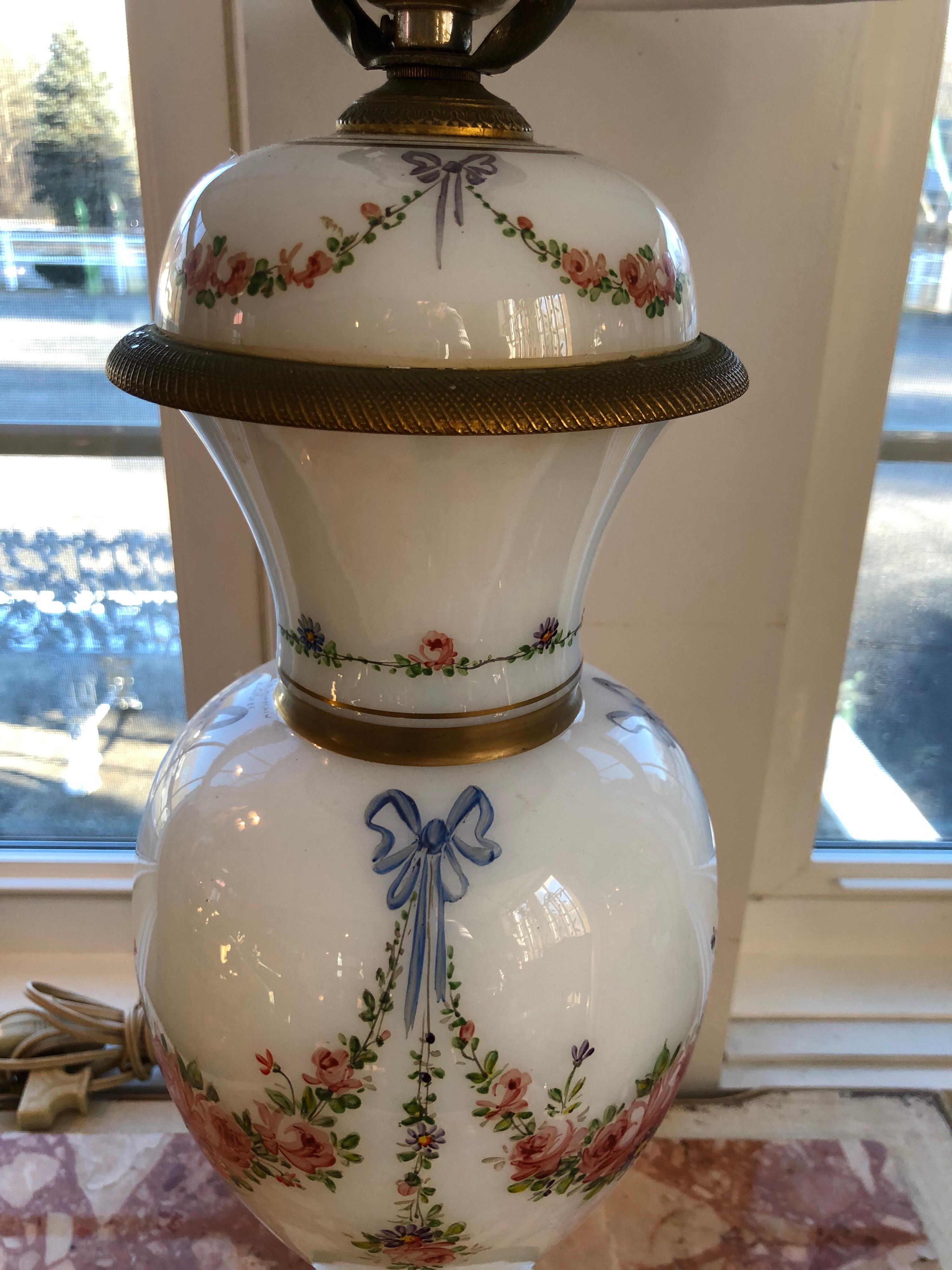 French Porcelain Hand Signed Lamp 2