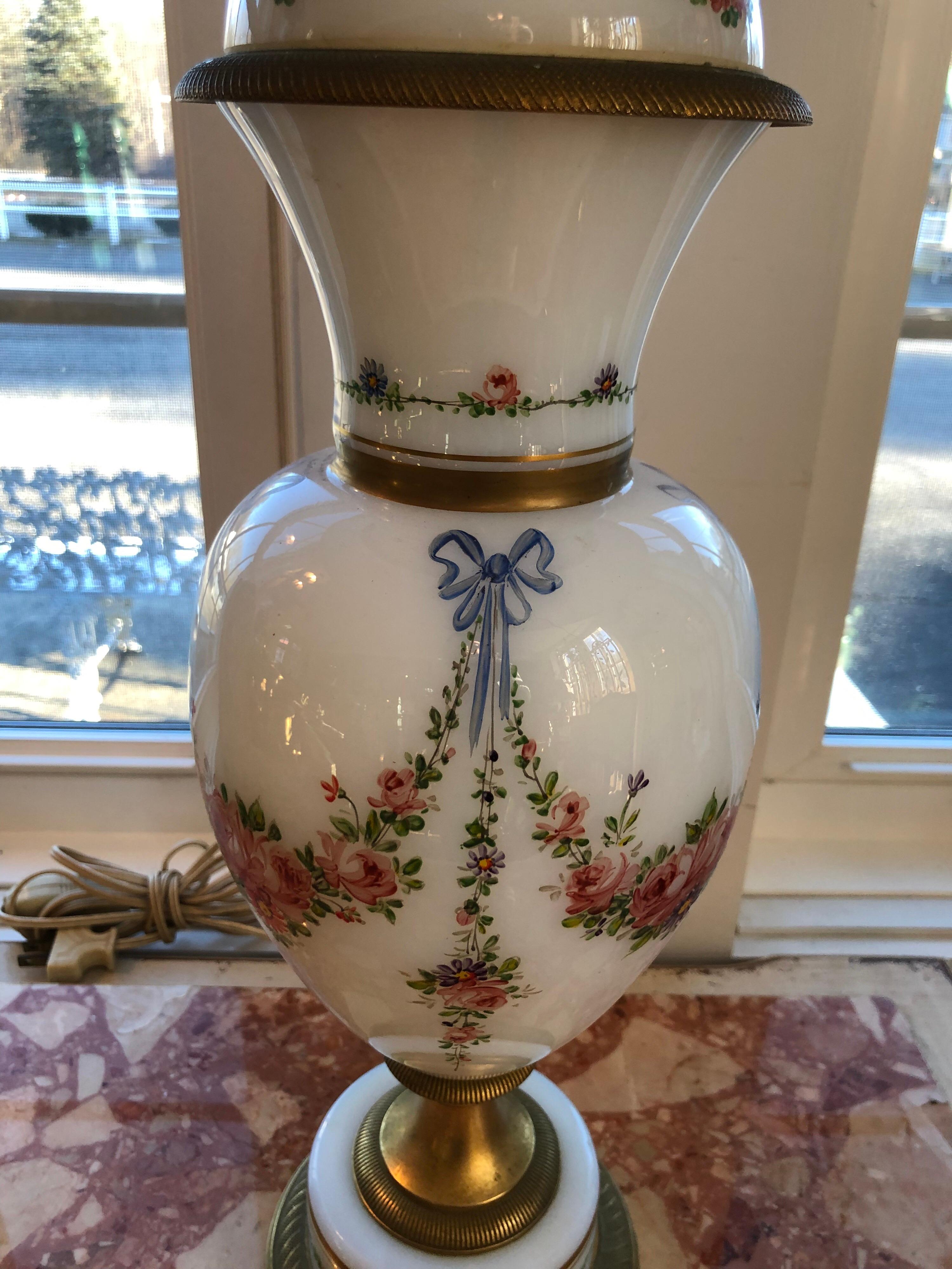 French Porcelain Hand Signed Lamp 3