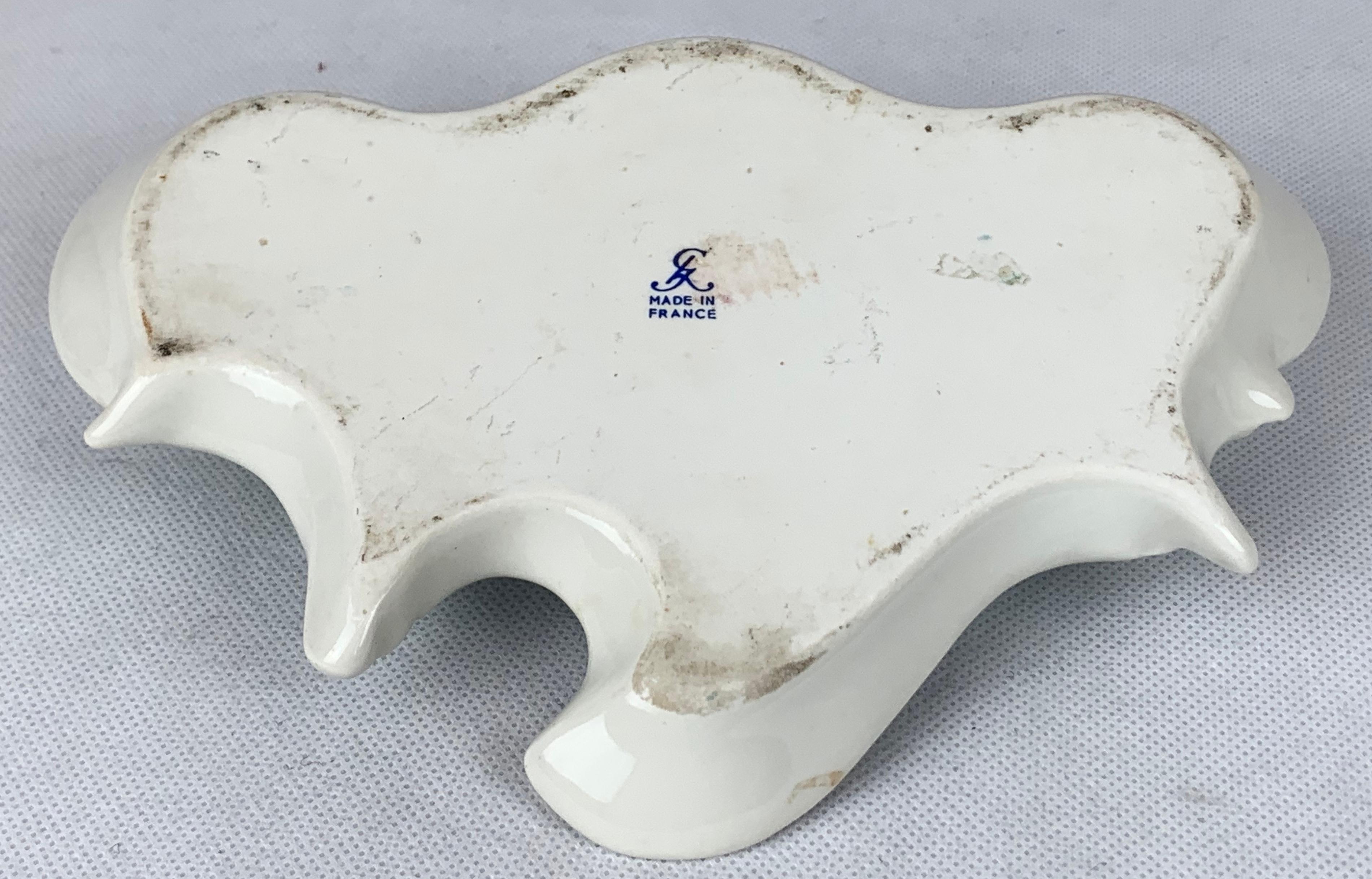 White Pate-sur-Pate Enameled French Porcelain Inkstand  1