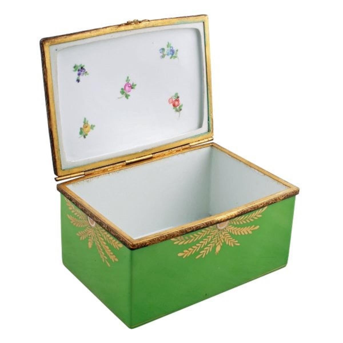 French Porcelain Jewel Box, 19th Century  2