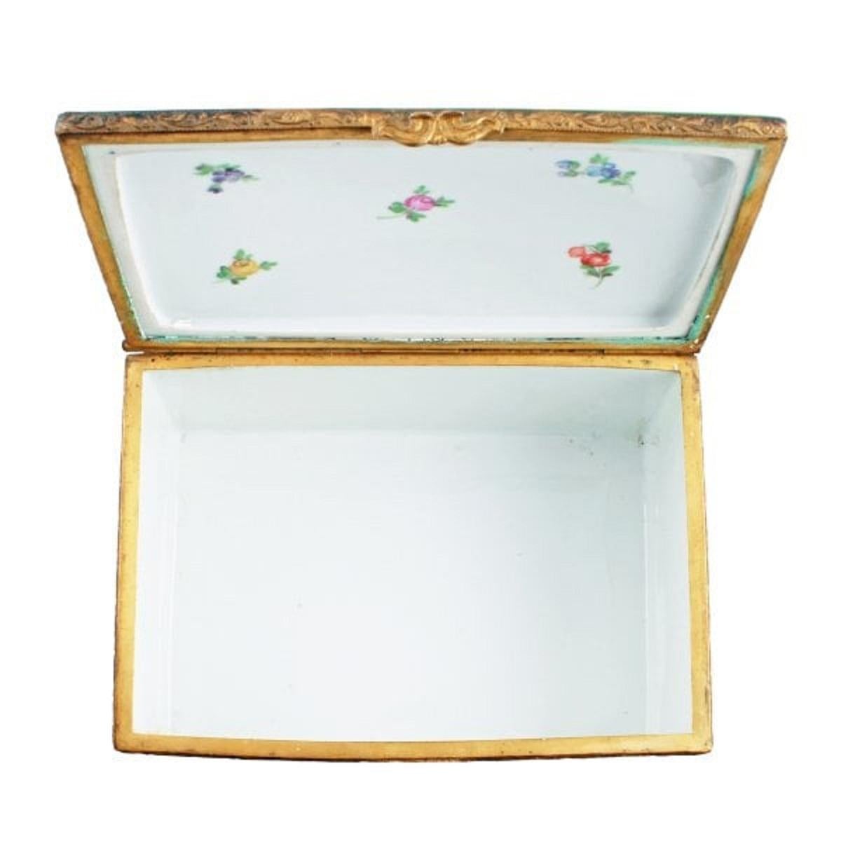 French Porcelain Jewel Box, 19th Century  3