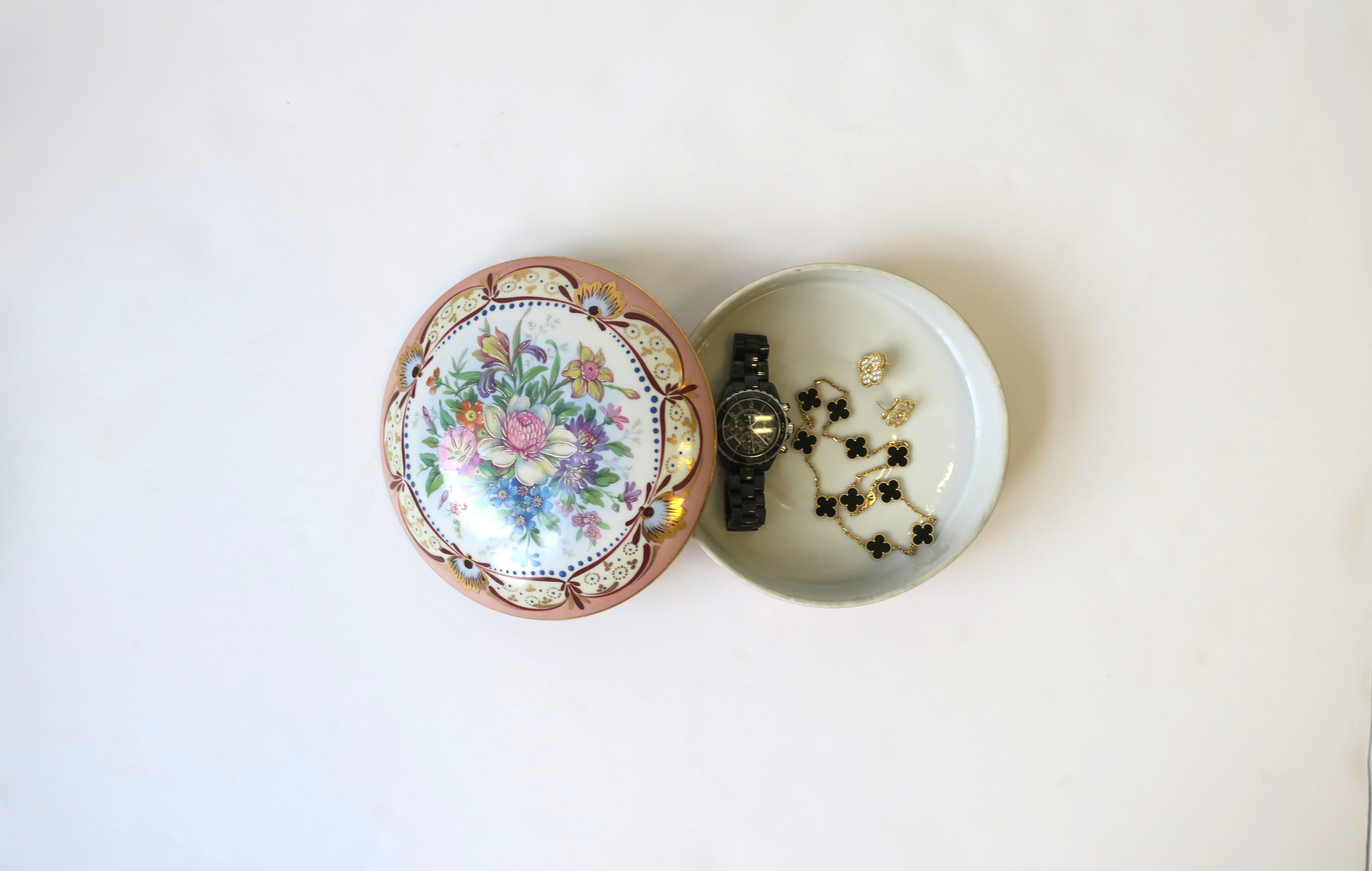 French Porcelain Jewelry Box For Sale 2
