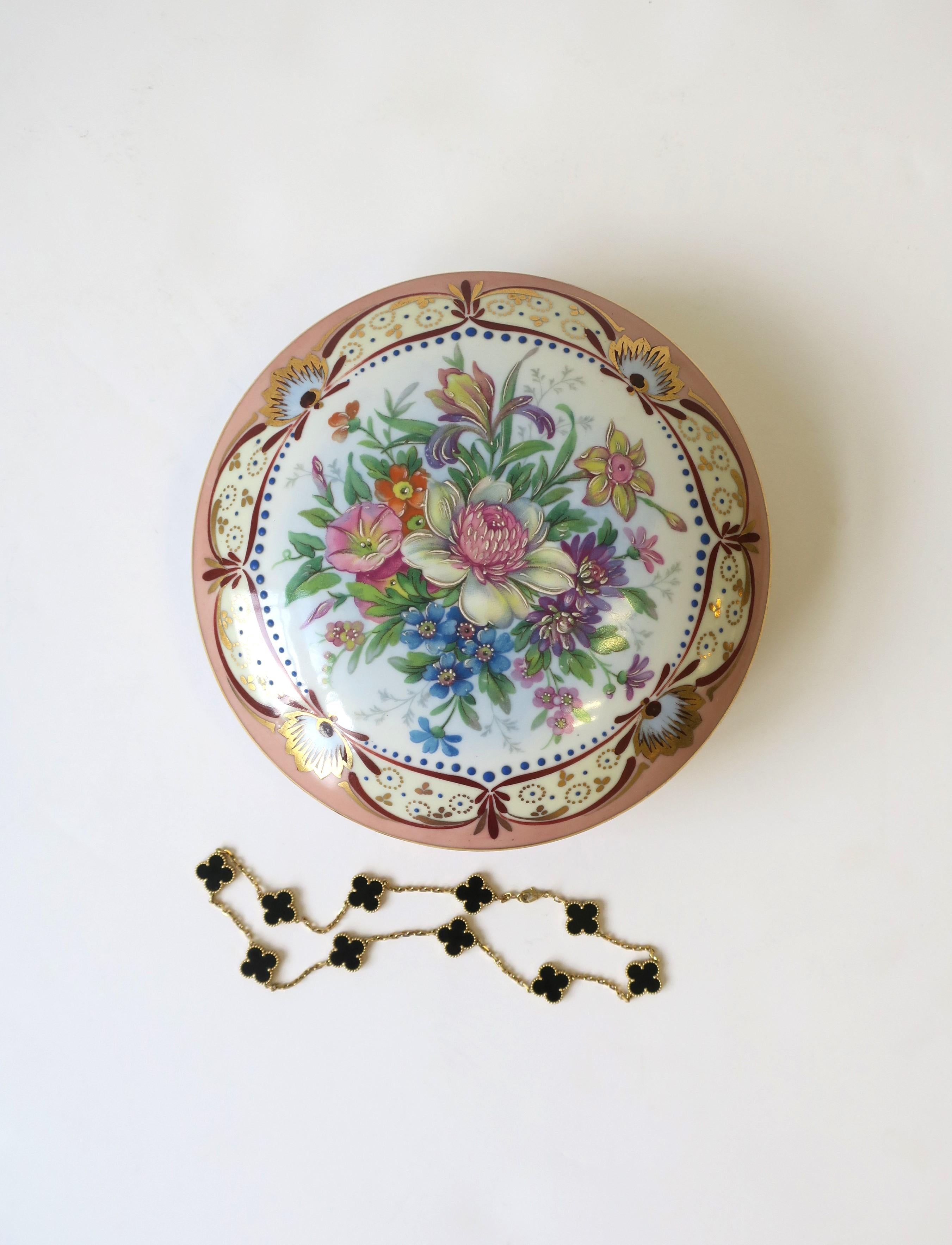 French Porcelain Jewelry Box For Sale 3