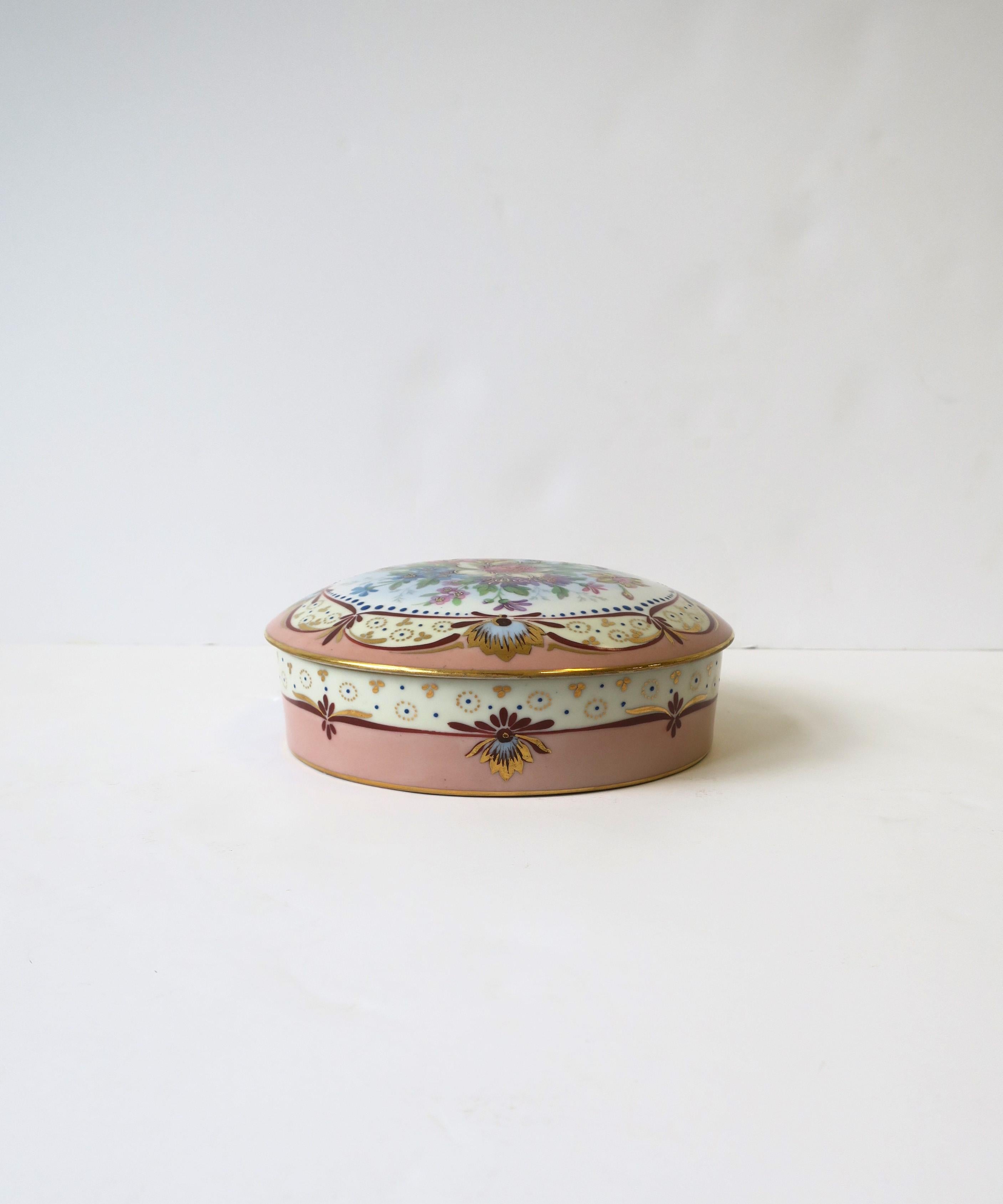 French Porcelain Jewelry Box For Sale 5