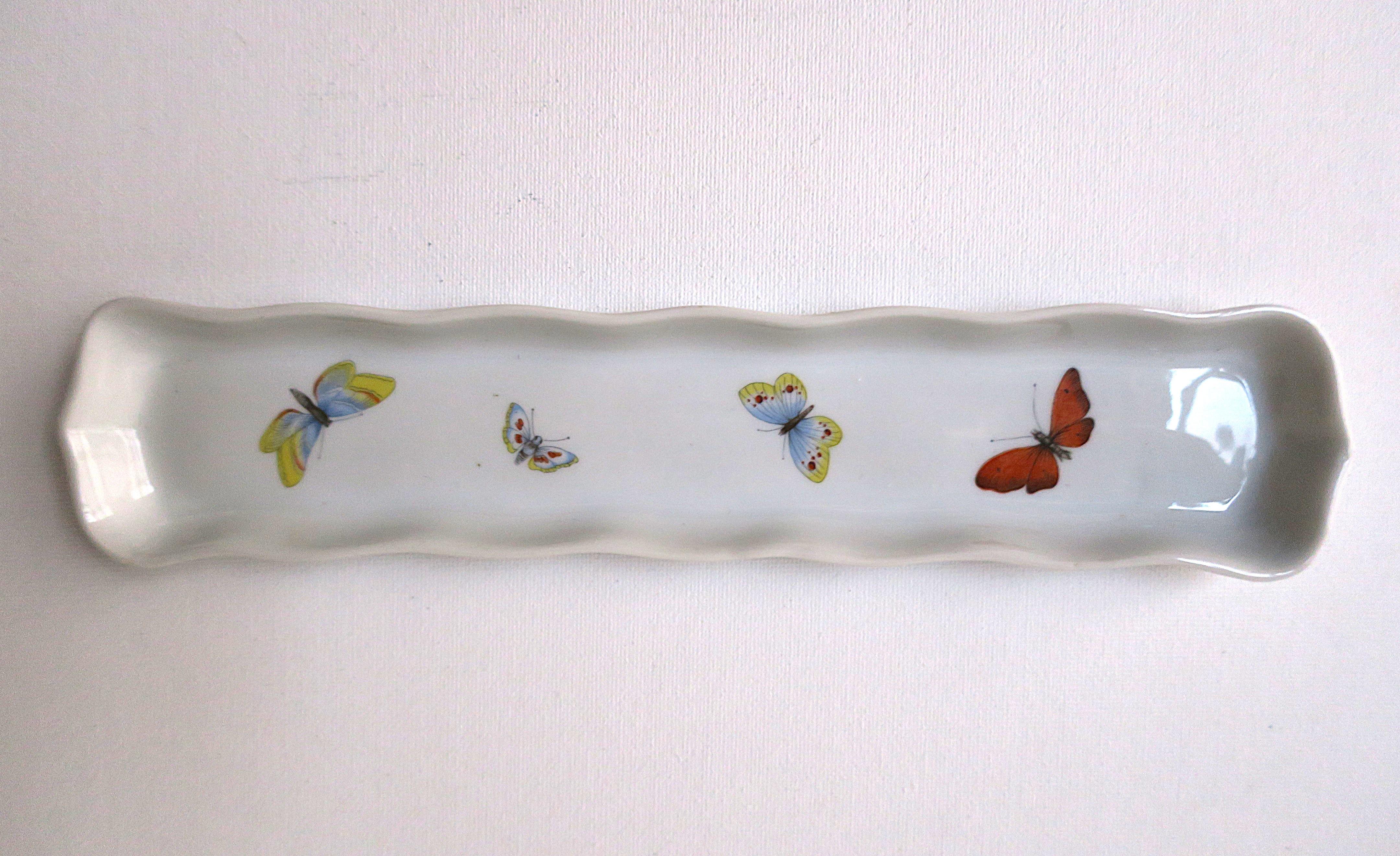 French Porcelain Jewelry Dish with Butterflies 4