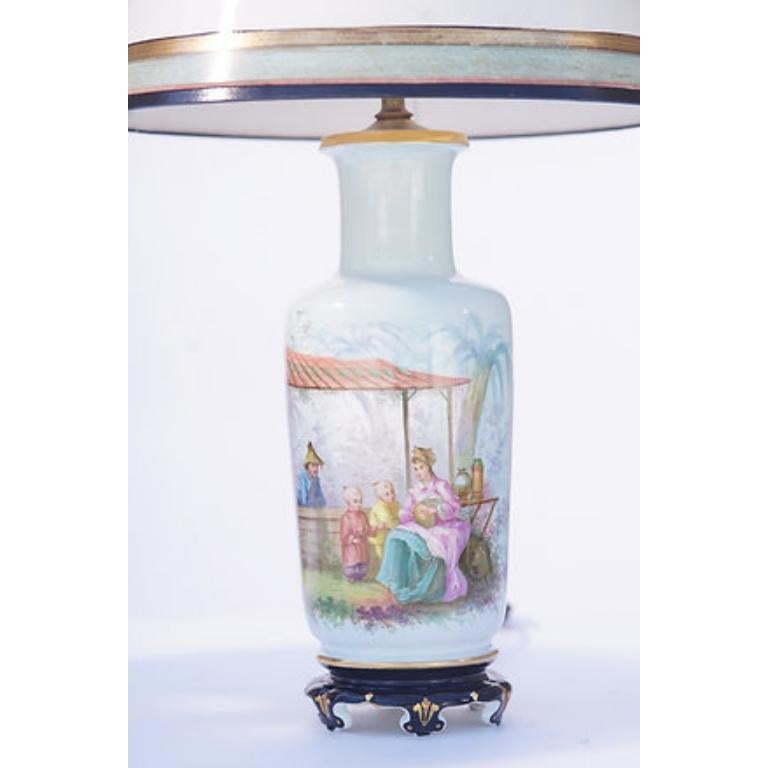 Lampade in porcellana francese con tema Chinoiserie, XIX secolo
Dimensioni: 18,5