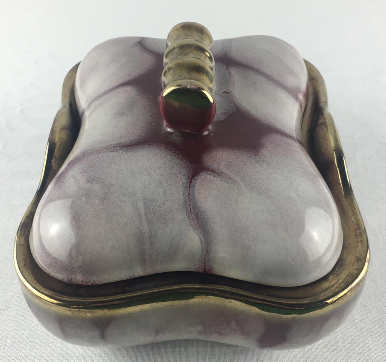 French Porcelain Lidded Candy Dish, Trinket or Jewelry Box at 1stDibs