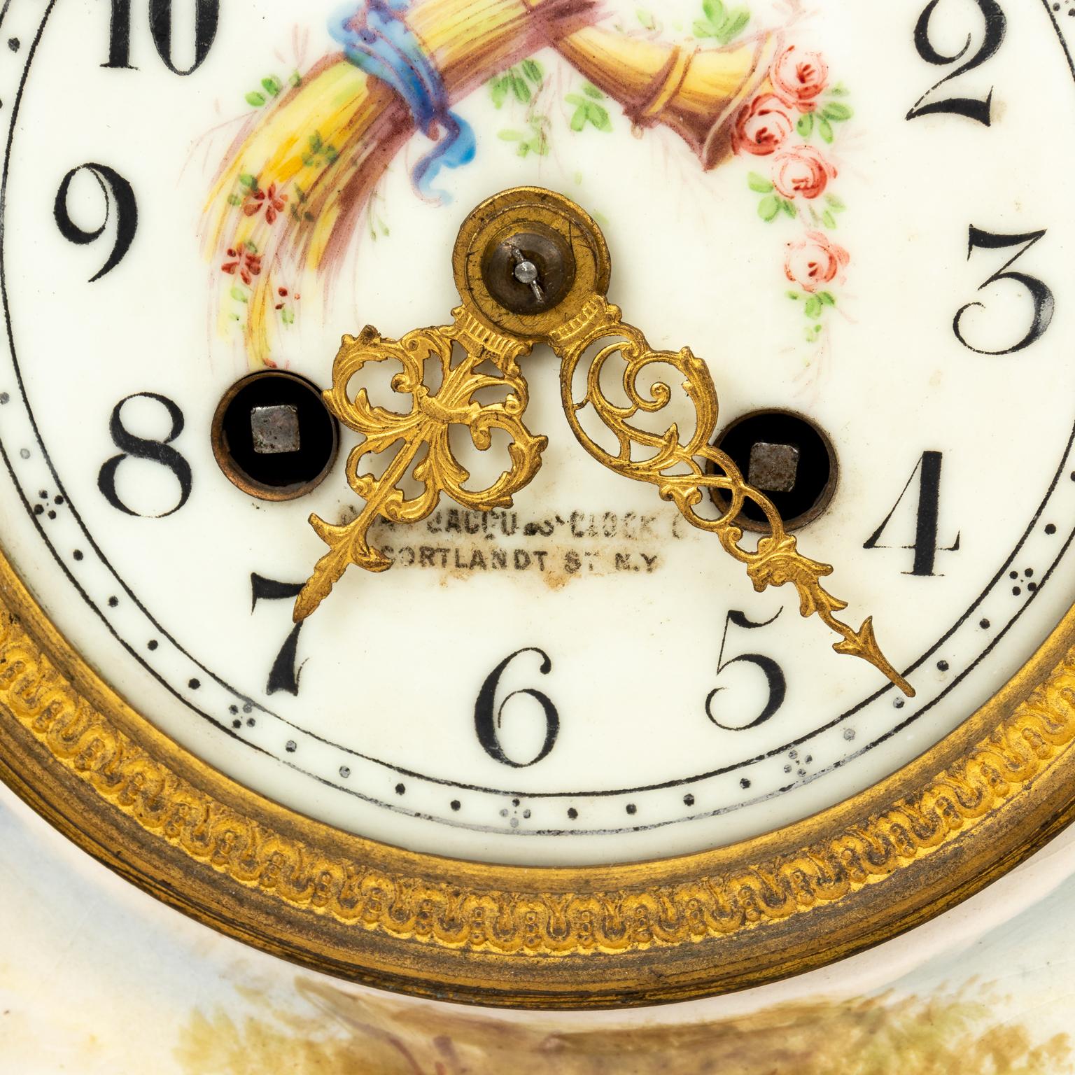 Late 19th Century French Porcelain Mantle Clock