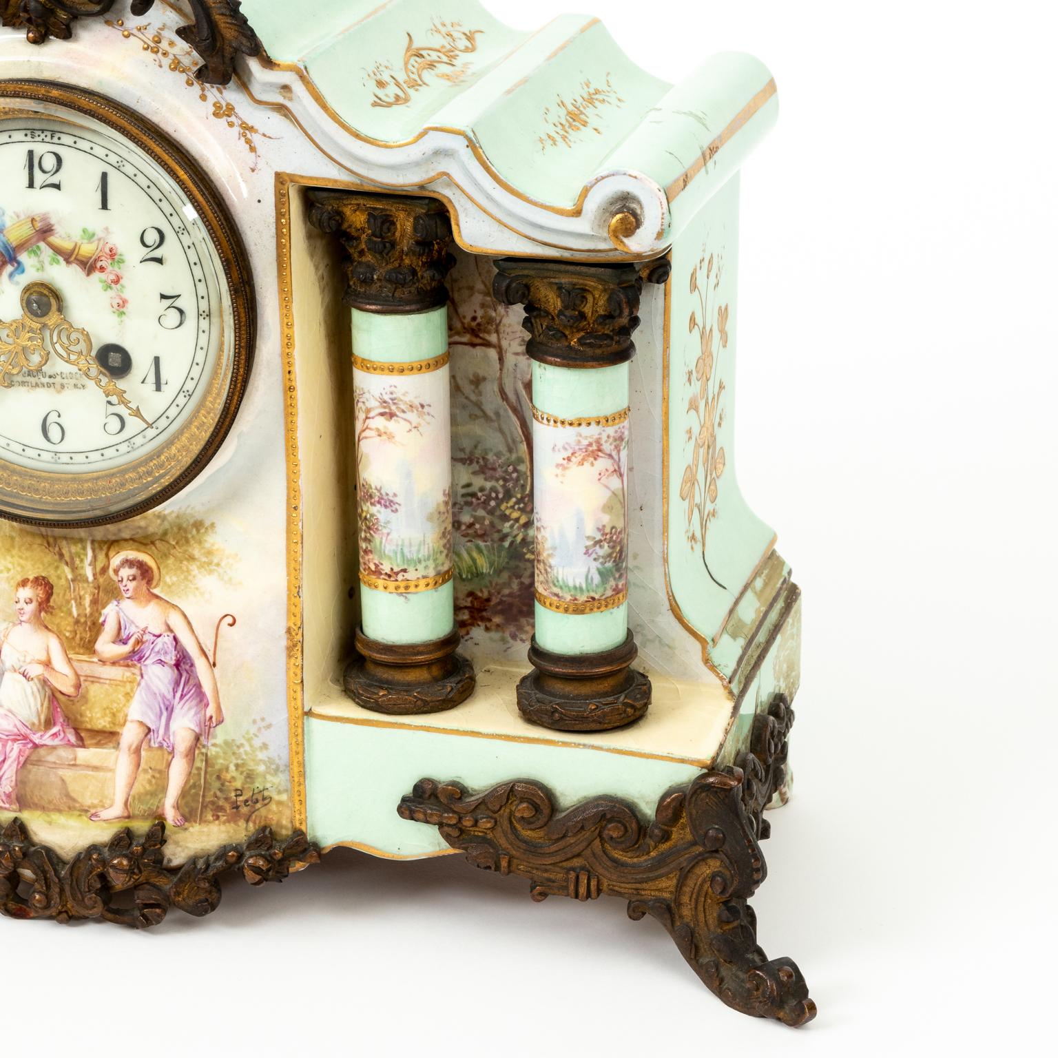 French Porcelain Mantle Clock 2