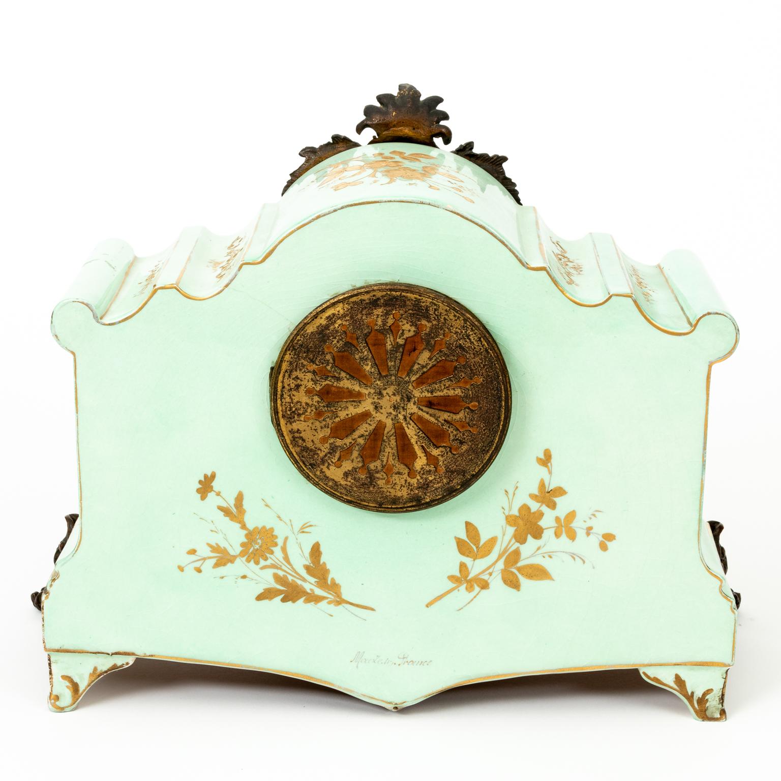 French Porcelain Mantle Clock 4