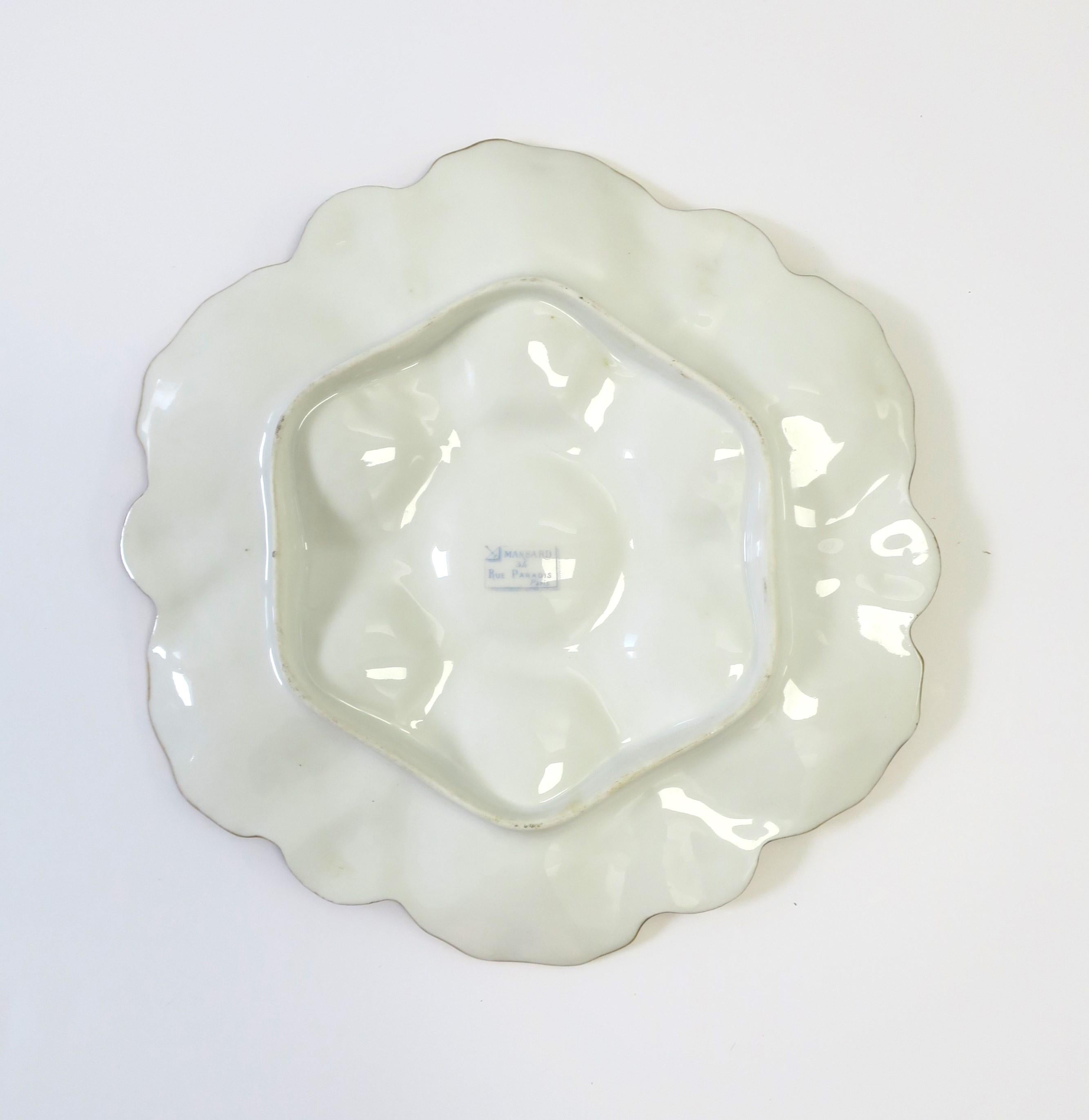 French Porcelain Oyster Plate 1