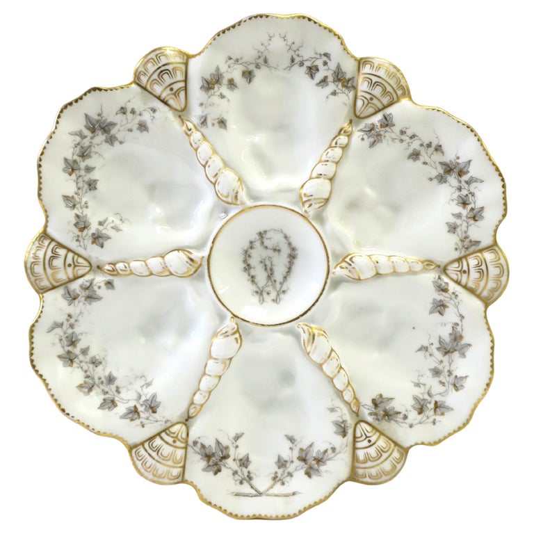 French Porcelain Oyster Plate For Sale at 1stDibs