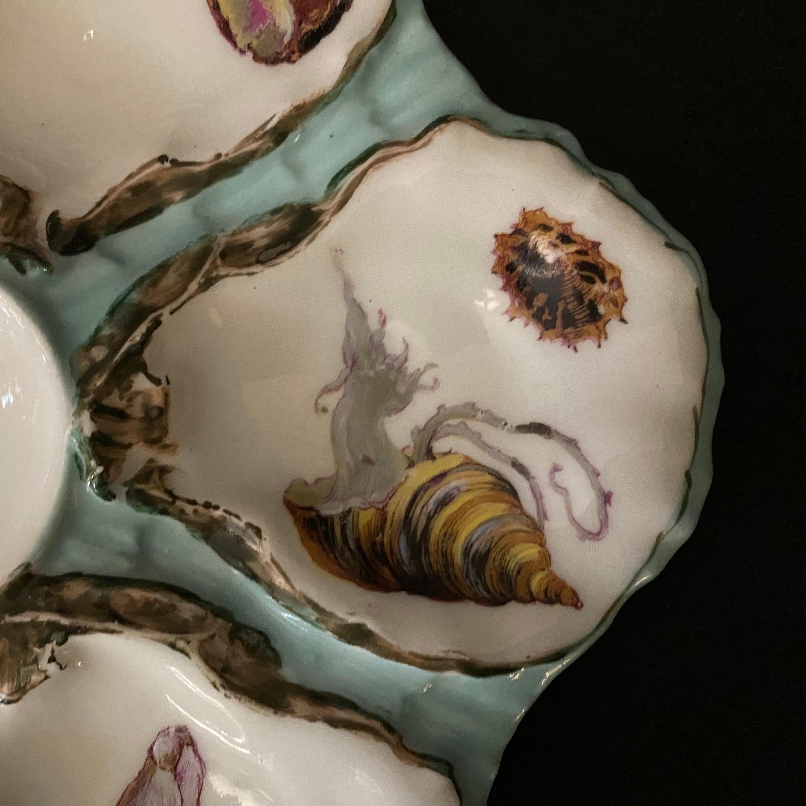 Other French Porcelain Oyster Plate 
