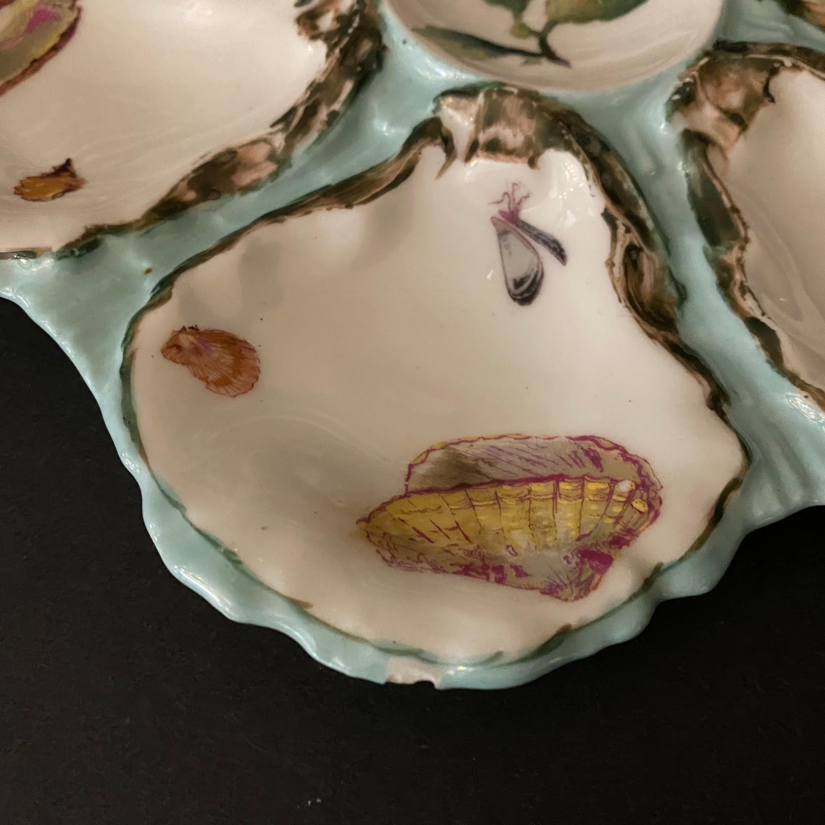 French Porcelain Oyster Plate 