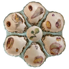 French Porcelain Oyster Plate "Haviland Pour Gilman Collamore", 19th Century