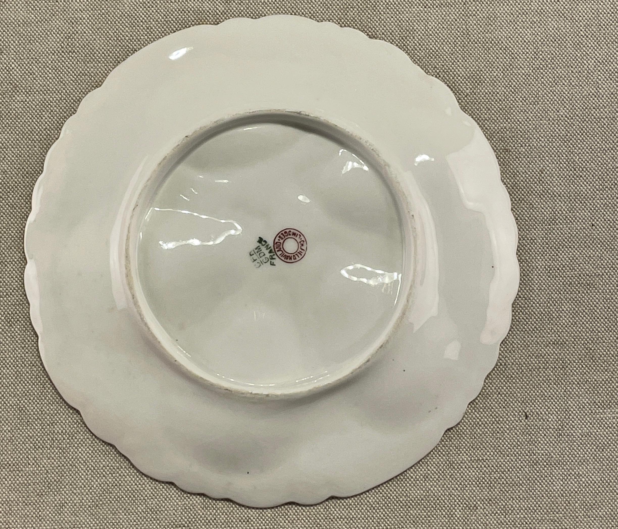 French Porcelain Oyster Plates Haviland Limoges, Set of 6  For Sale 6