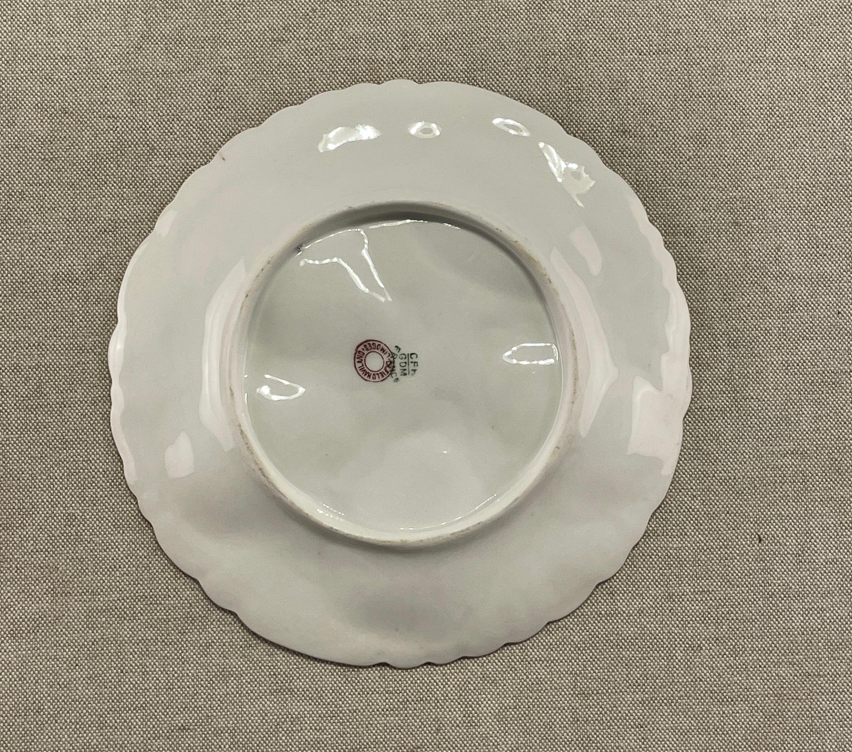 French Porcelain Oyster Plates Haviland Limoges, Set of 6  For Sale 9