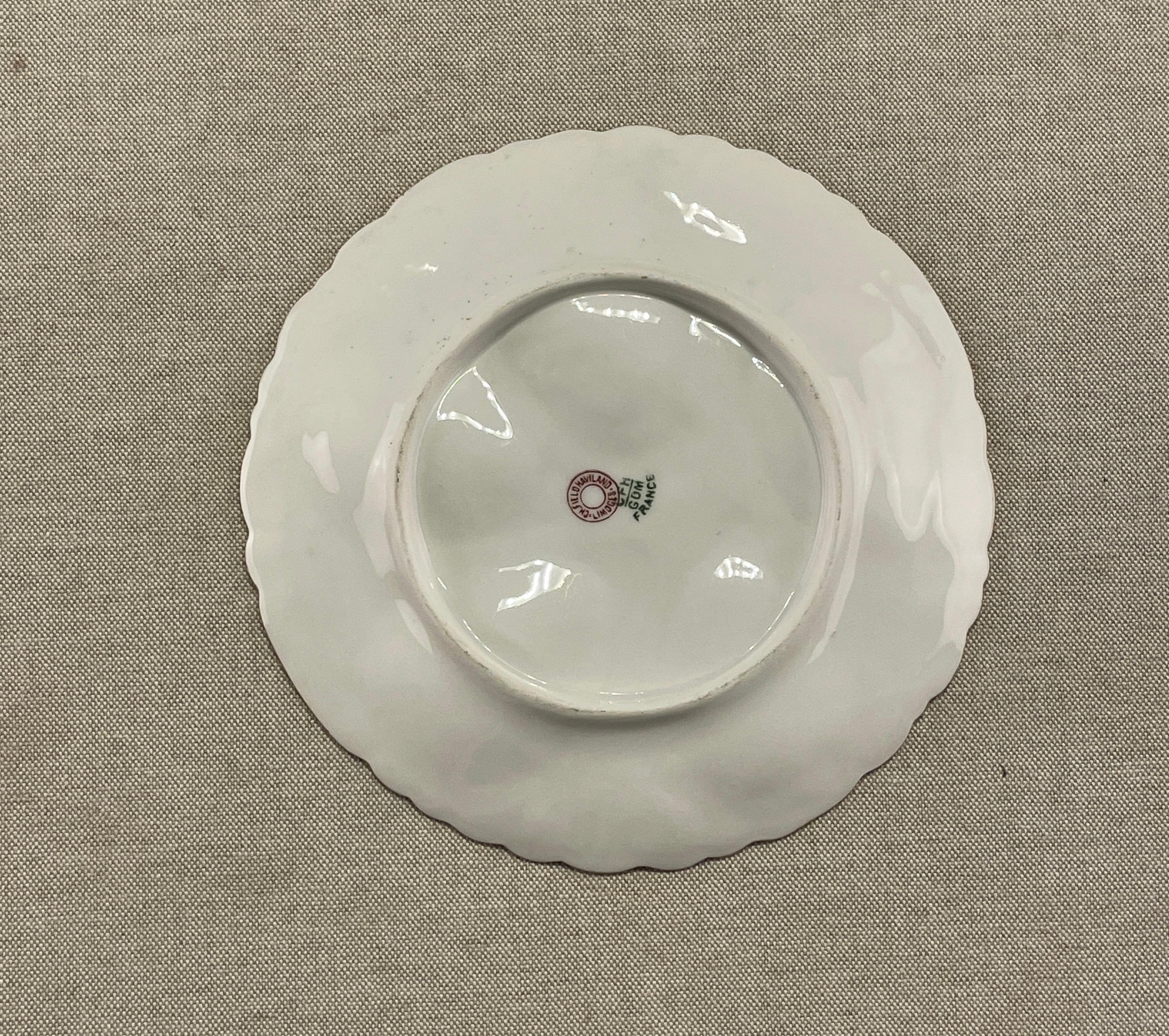 French Porcelain Oyster Plates Haviland Limoges, Set of 6  For Sale 2