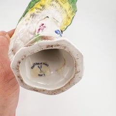 French Porcelain Parrot Sculpture, Porcelaine de Paris Bird Figure