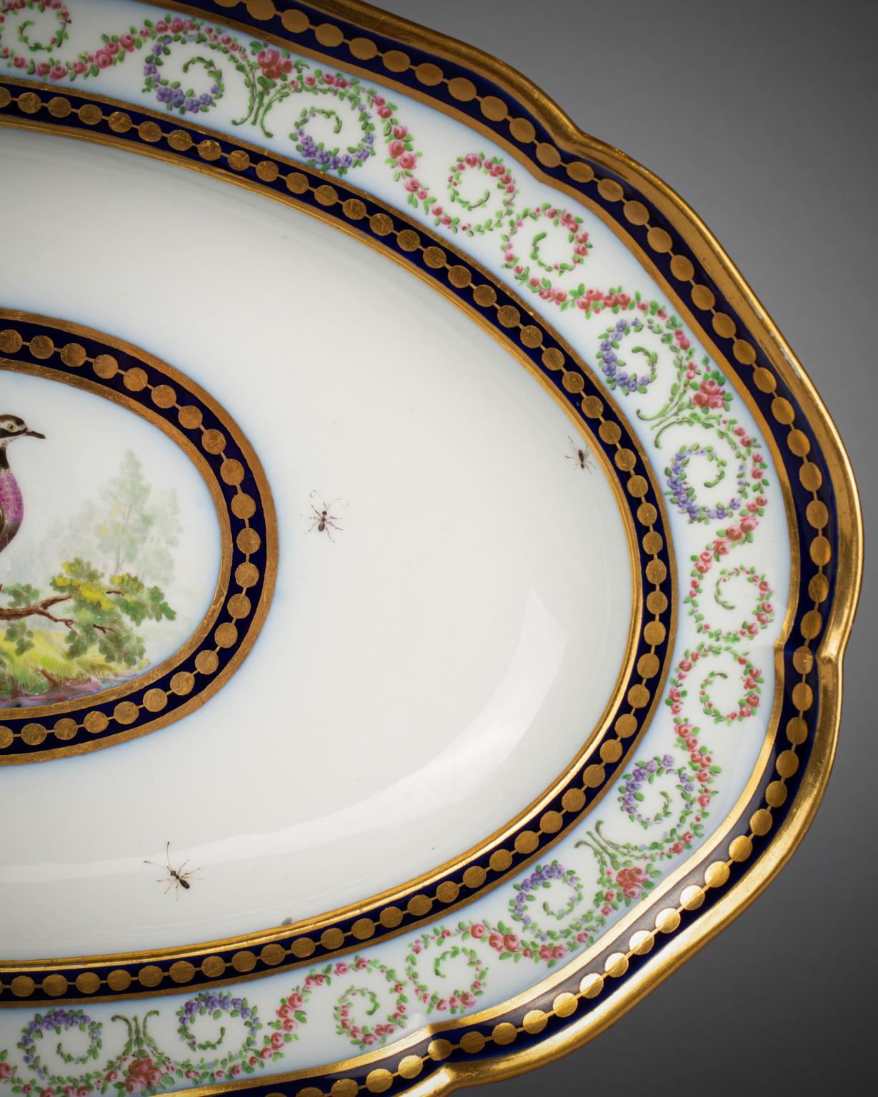 French Porcelain Platter, Sevres, Dated 1792 In Good Condition For Sale In New York, NY