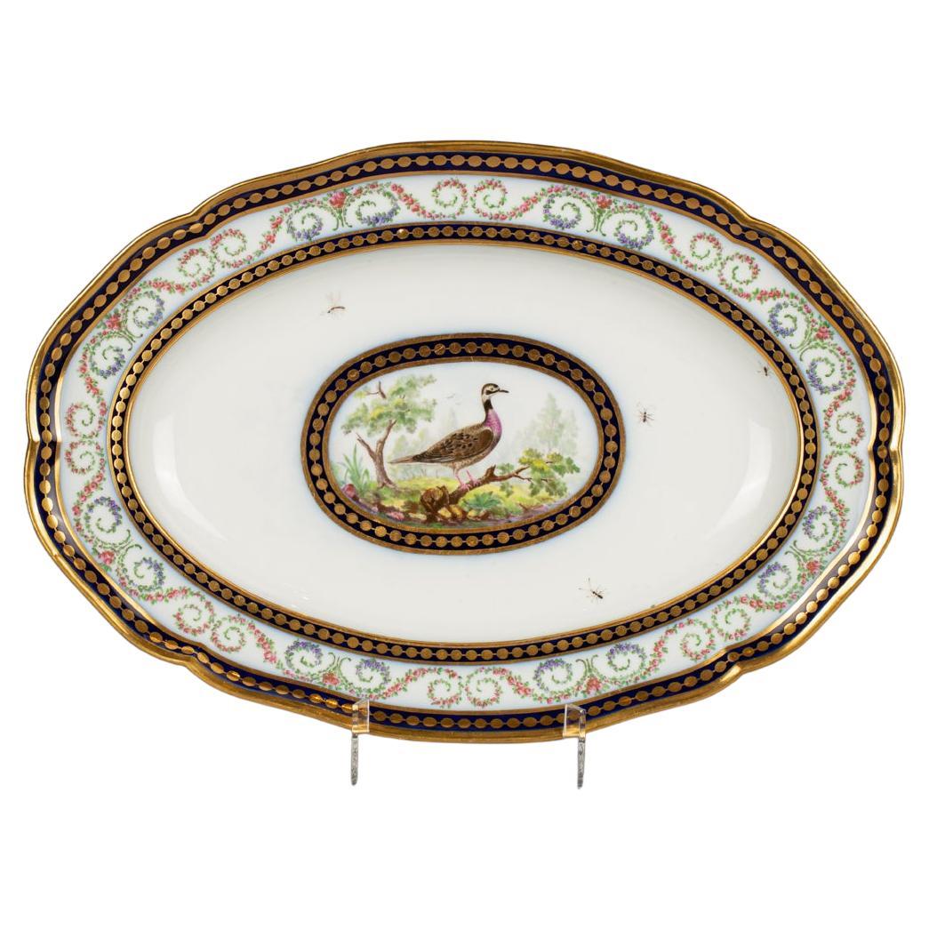 French Porcelain Platter, Sevres, Dated 1792 For Sale
