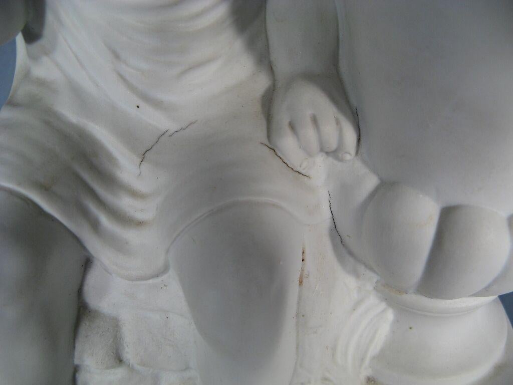 Empire French Porcelain Sculpture/Vase: Child with Medici Vase -1Y13