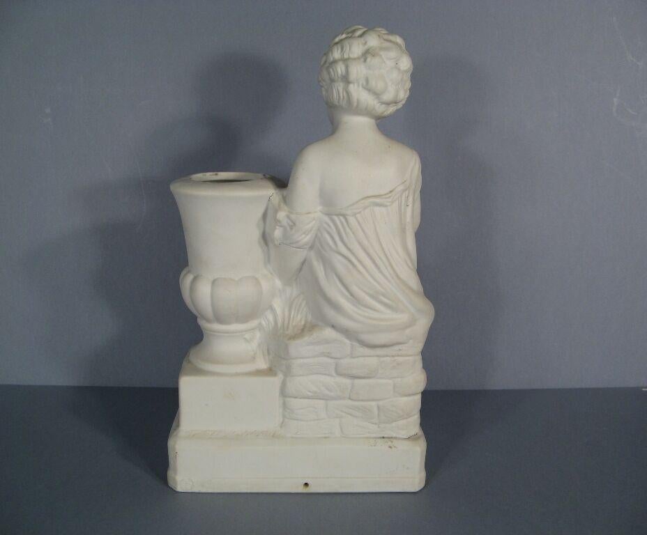 French Porcelain Sculpture/Vase: Child with Medici Vase -1Y13 4
