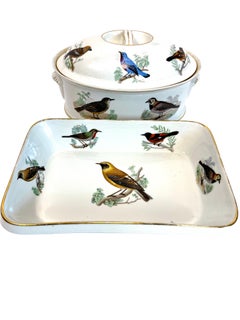 Le Faune Birds Lourioux Fire Proof French Porcelain Casseroles